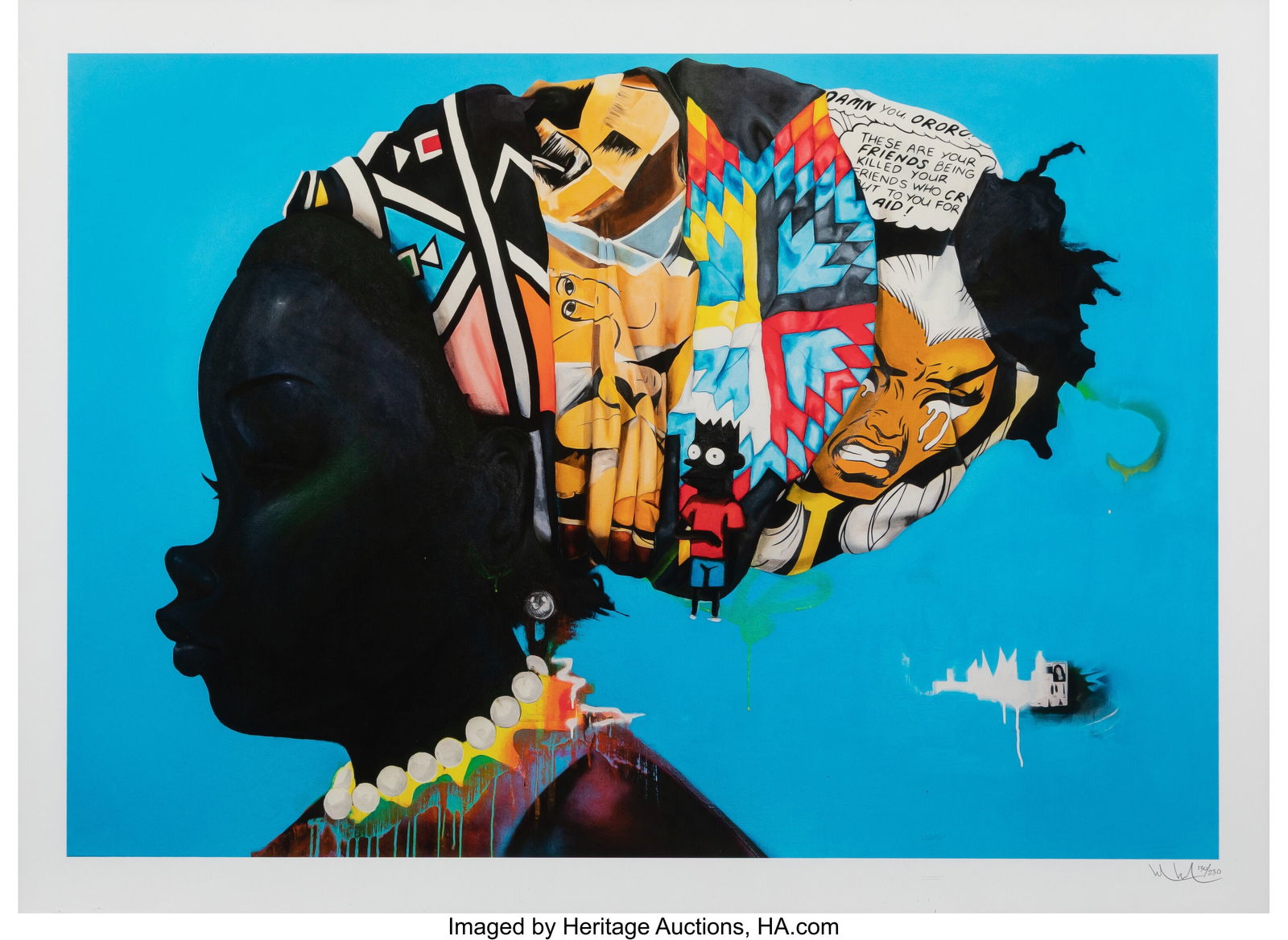 Hebru Brantley (b. 1981) Darker Than The Color O: Hebru Brantley (b. 1981) Darker Than The Color Of My True Love's Hair, 2018 Digital print in colors on wove paper 24 x 33 inches (61.0 x 83.8 cm) (s