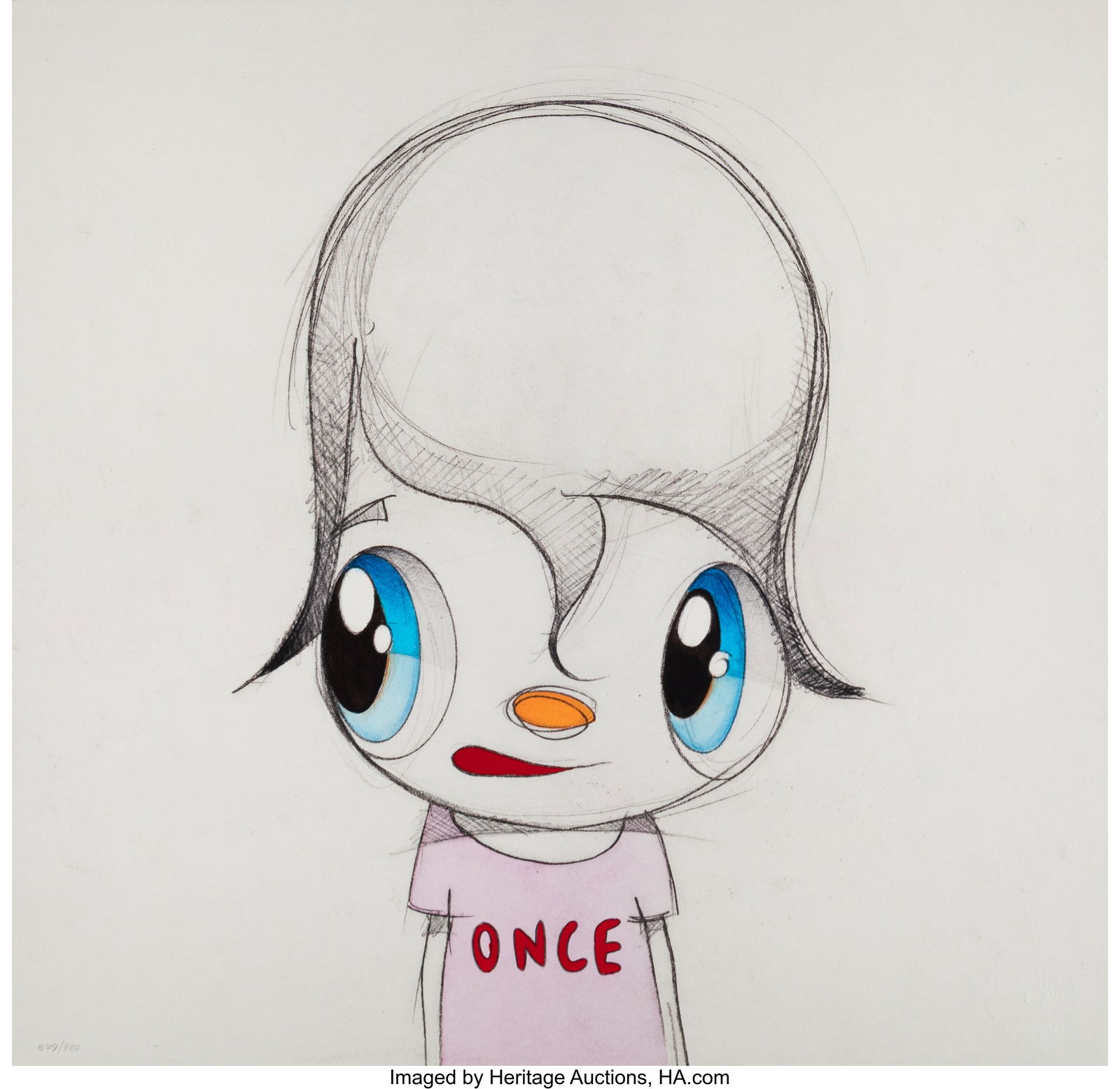 Javier Calleja (b. 1971) Once, 2023 Giclée prin: Javier Calleja (b. 1971) Once, 2023 Giclée print with screenprint in colors on Somerset Satin paper 21 x 21-1/2 inches (53.3 x 54.6 cm) (