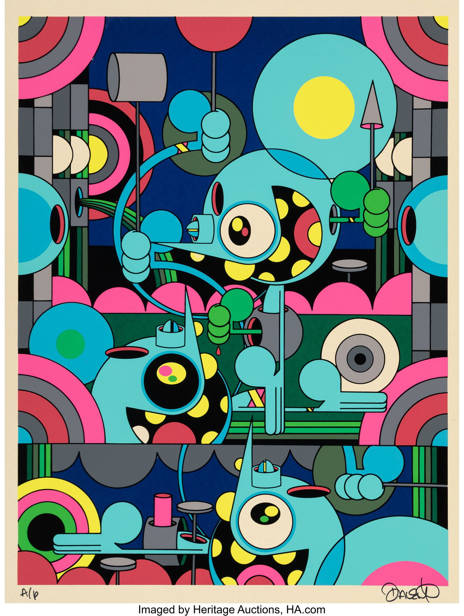 Dalek (b. 1968) Space Monkey Screenprint in colo (1 of 1)