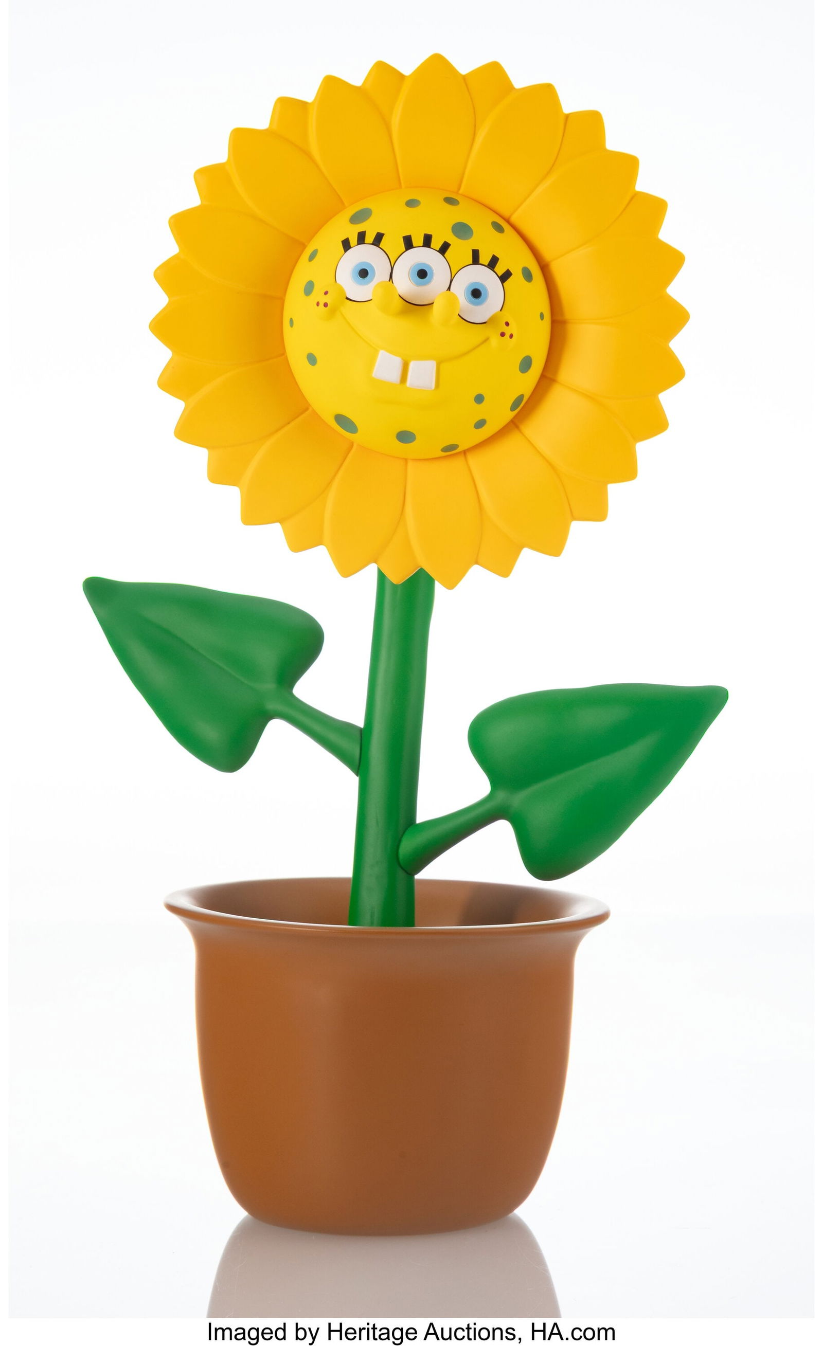 Ron English (b. 1959) Shocking Sunflower: 3-Eyed: Ron English (b. 1959) Shocking Sunflower: 3-Eyed SpongeBob, 2017 Painted cast vinyl 15-1/2 x 9-1/2 x 7-1/2 inches (39.4 x 24.1 x 19.1