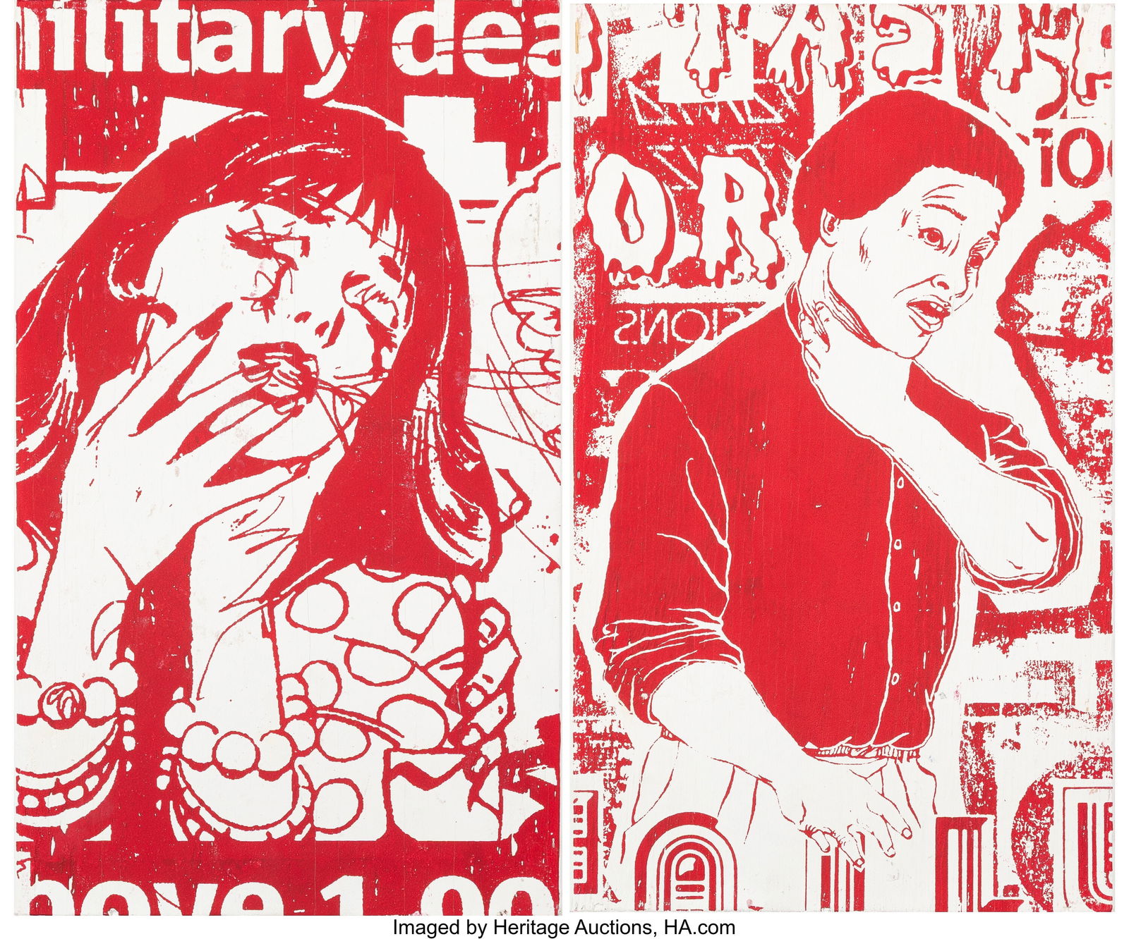 FAILE (b. 1975) Captivating Stories of Love Acry (1 of 4)