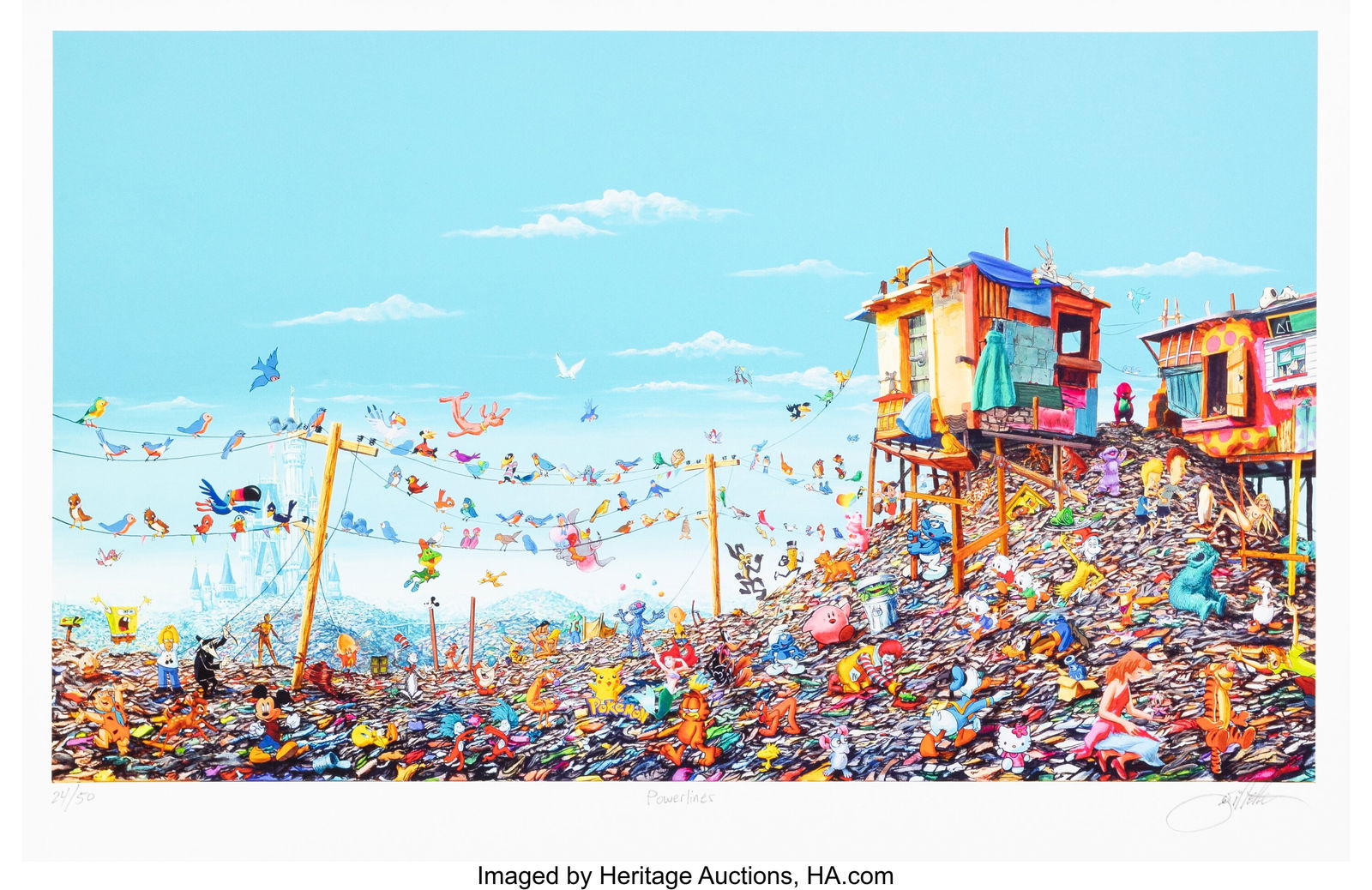 Jeff Gillette (b. 1959) Powerlines, 2018 Giclée: Jeff Gillette (b. 1959) Powerlines, 2018 Giclée print in colors on wove paper 13 x 20 inches (33.0 x 50.8 cm) (sheet) Ed. 24/