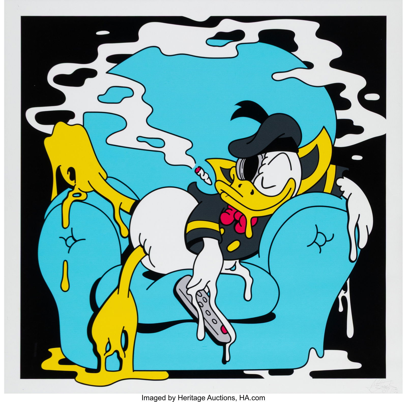 Matt Gondek (b. 1982) Duck Two (Blue), 2018 Gicl: Matt Gondek (b. 1982) Duck Two (Blue), 2018 Giclée print in colors on Somerset Velvet Fine Art paper 24 x 24 inches (61.0 x 61.0 cm) &lp