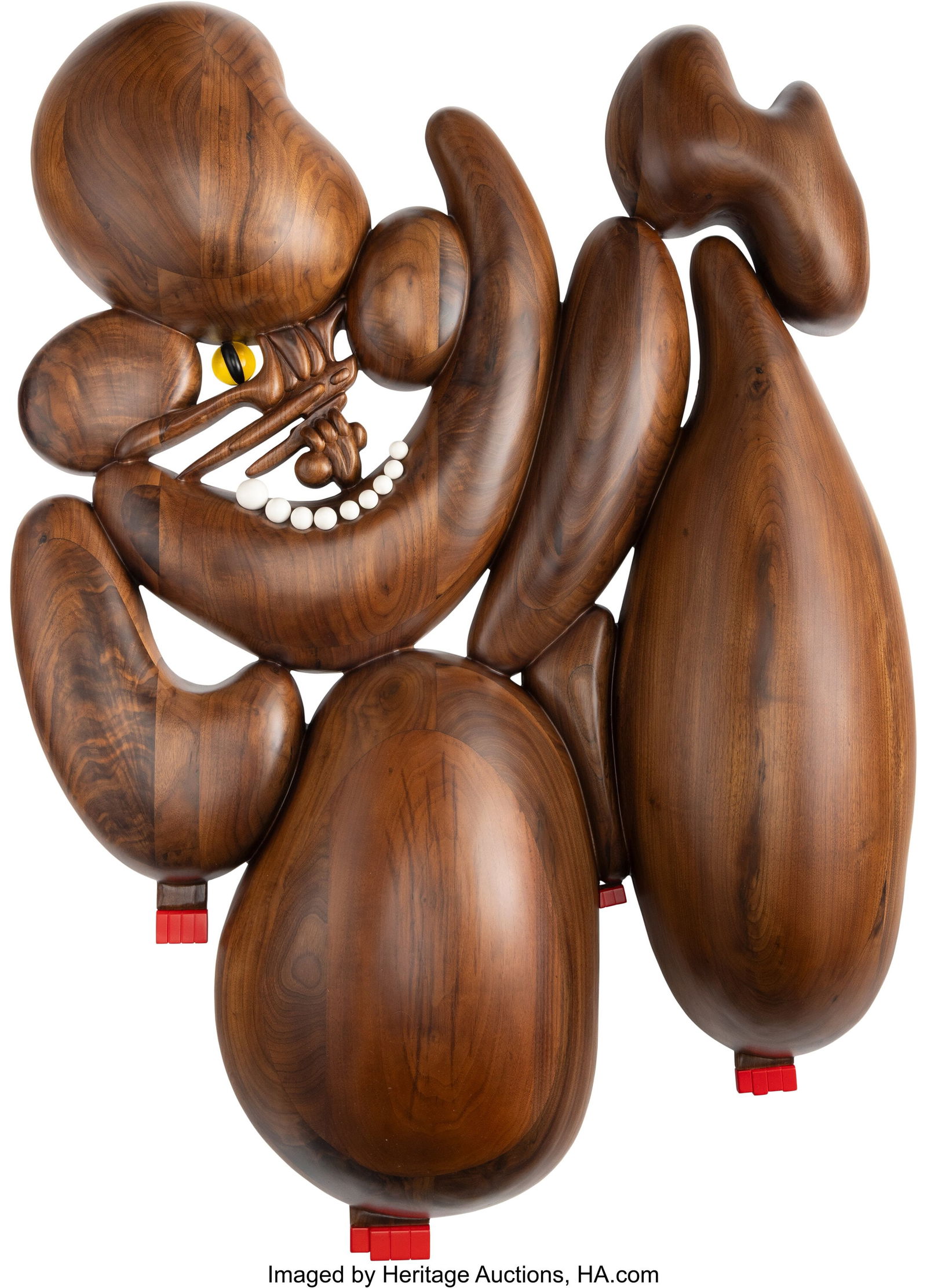 Susumu Kamijo (b. 1975) Dance For Me In The Dusk: Susumu Kamijo (b. 1975) Dance For Me In The Dusk, 2021 Polished walnut, glass, resin 38 x 28-3/8 x 5-1/8 inches (96.6 x 72 x 12.9 cm)