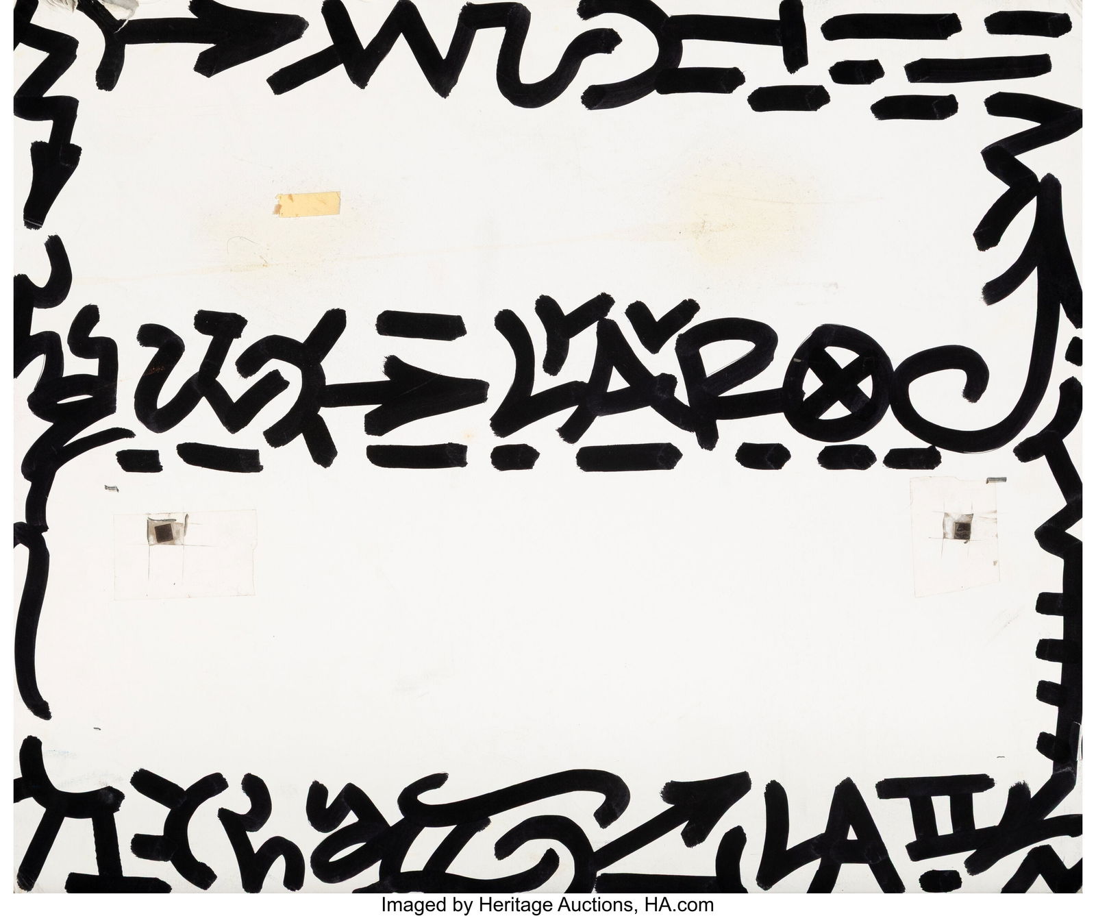 LA II (b. 1967) Untitled Ink on foam 19-1/2 x 24: LA II (b. 1967) Untitled Ink on foam 19-1/2 x 24 inches (49.5 x 61.0 cm) HID03101062020 © 2026 Heritage Auctions | All Rights Reserved www&period