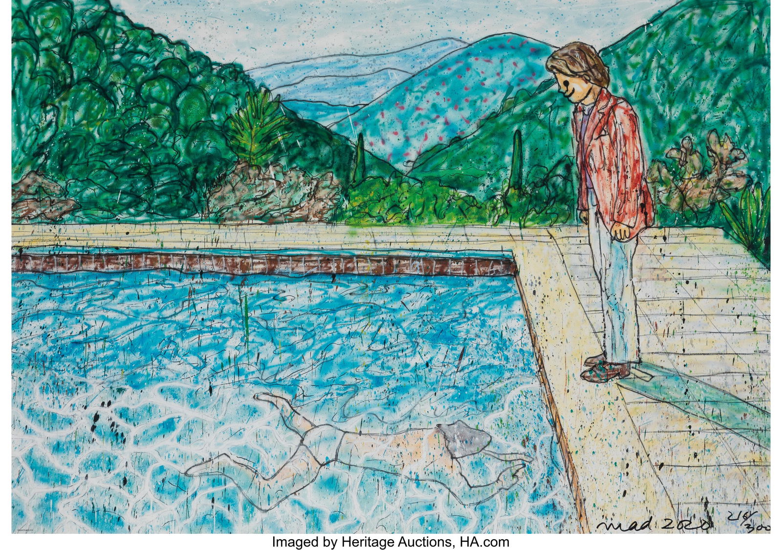 MADSAKI (b. 1974) Portrait of an Artist (Pool wi (1 of 2)