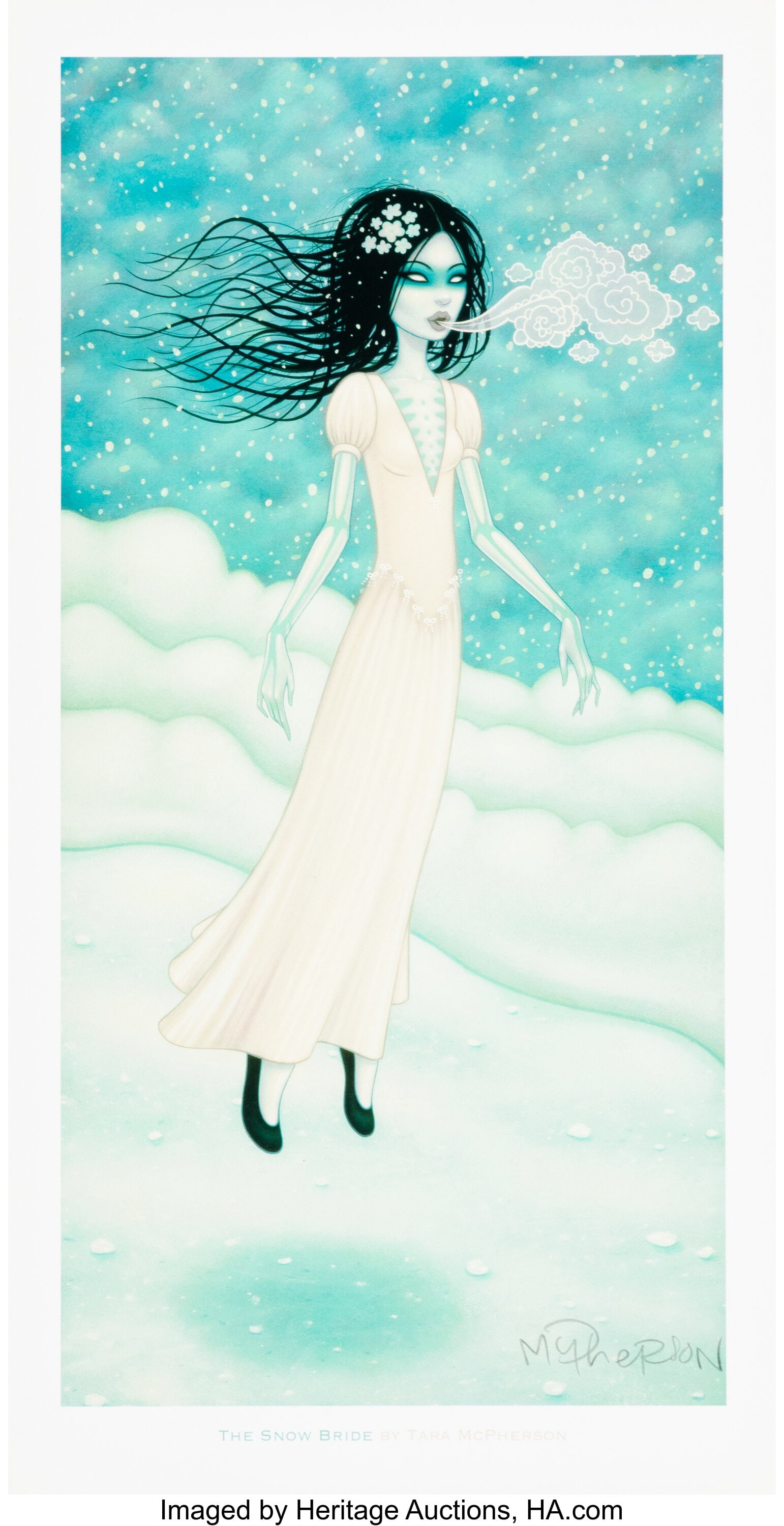 Tara McPherson (b. 1976) The Snow Bride, 2011 Ar: Tara McPherson (b. 1976) The Snow Bride, 2011 Archival pigment print in colors on wove paper 13 x 6-3/4 inches (33.0 x 17.1 cm) (sheet) Sig