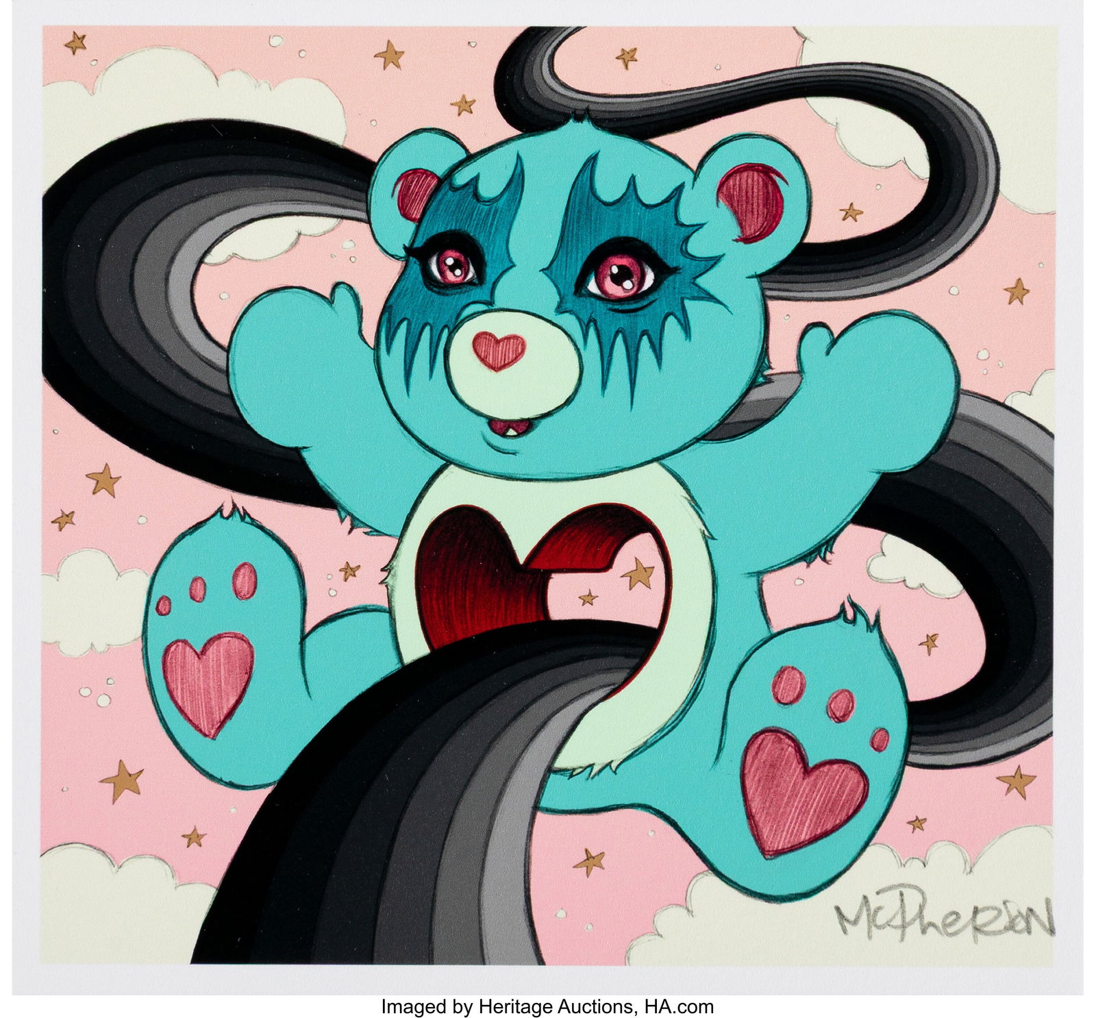 Tara McPherson (b. 1976) Tenderheart Care Bear P: Tara McPherson (b. 1976) Tenderheart Care Bear Print (Pink), 2018 Archival pigment print in colors on wove paper 5 x 5 inches (12.7 x 12.7 cm)