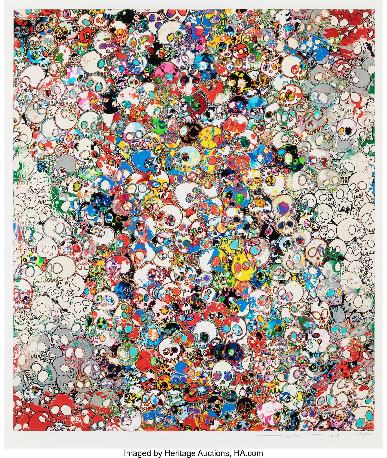 Takashi Murakami (b. 1962) A Fork in the Road, 2: Takashi Murakami (b. 1962) A Fork in the Road, 2020 Archival pigment print in colors on Cotton Rag paper 22-1/4 x 19 inches (56.5 x 48.3 cm) (im