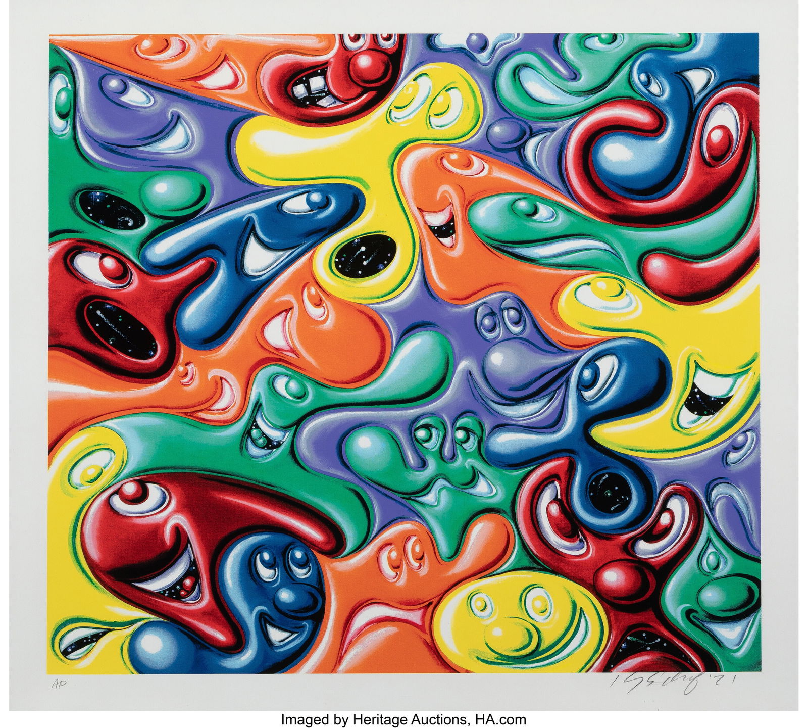 Kenny Scharf (b. 1958) Yummy, 2021 Screenprint i (1 of 2)
