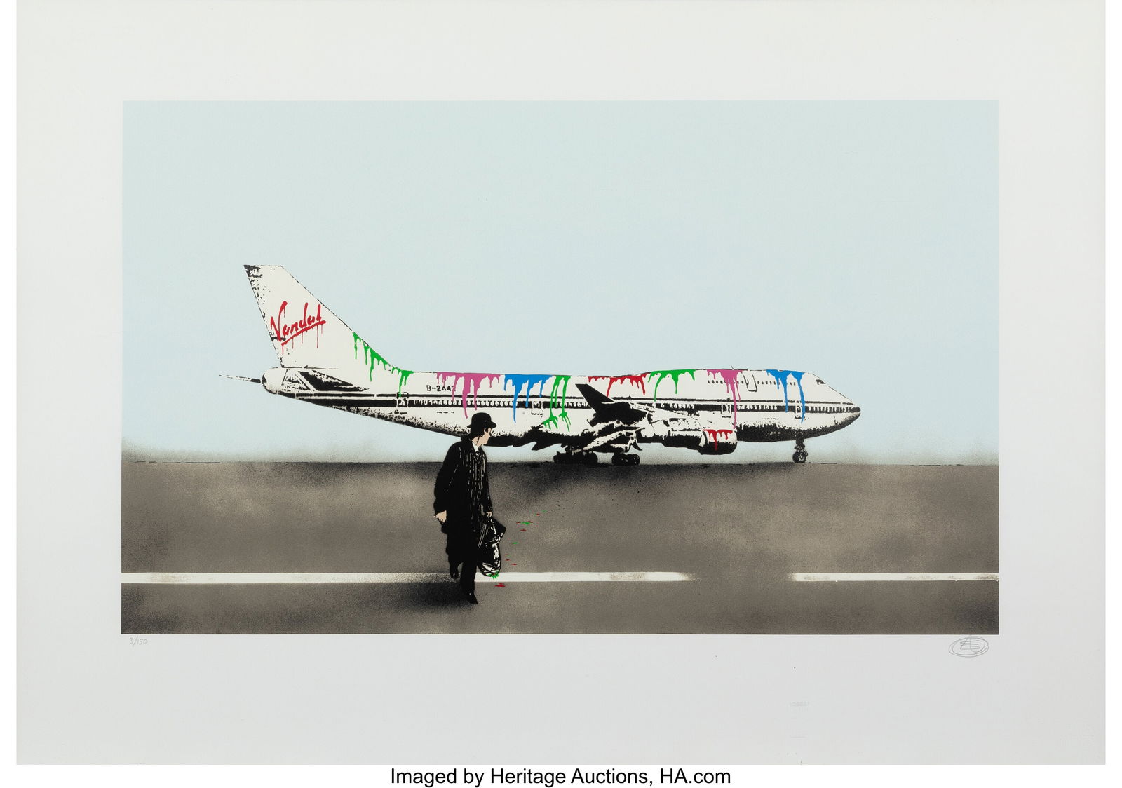 Nick Walker (b. 1969) Vandal Airways, 2008 Scree: Nick Walker (b. 1969) Vandal Airways, 2008 Screenprint in colors on Somerset paper 25-1/2 x 36-1/4 inches (64.8 x 92.1 cm) (sheet) Ed&p