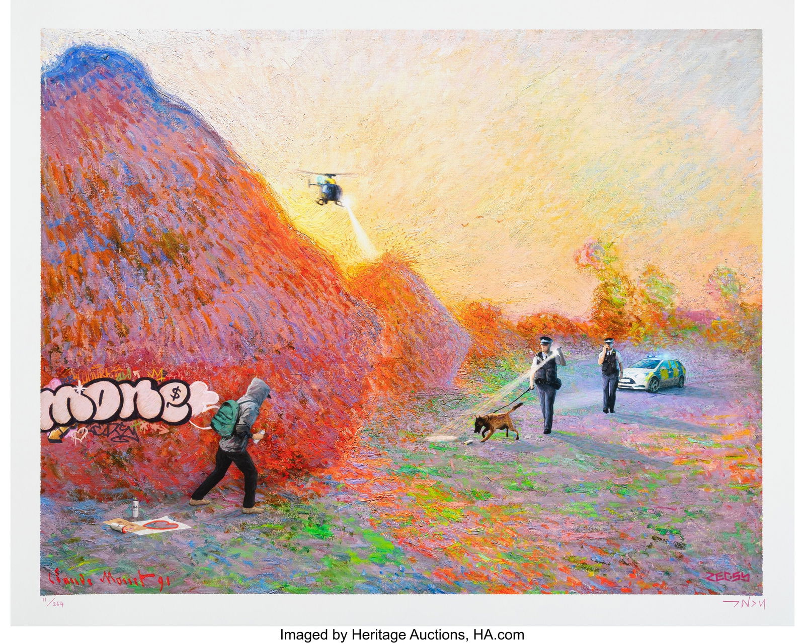 Zedsy (20th century) Needle in a Haystack, 2022: Zedsy (20th century) Needle in a Haystack, 2022 Archival Print and Screenprint on Paper 20-3/4 x 26 inches (52.7 x 66.0 cm) (sheet) Ed. 11&