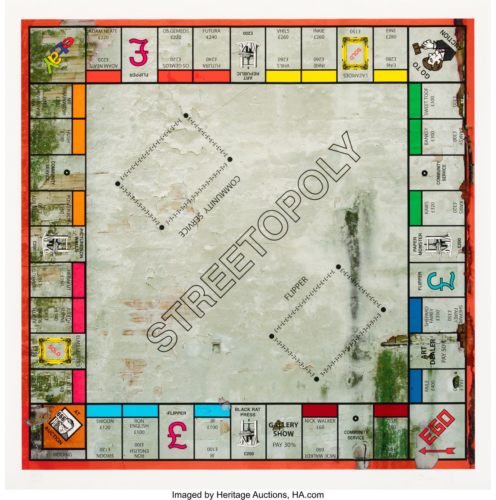 Zeus (b. 1968) Streetopoly, 2009 Giclee print in (1 of 2)