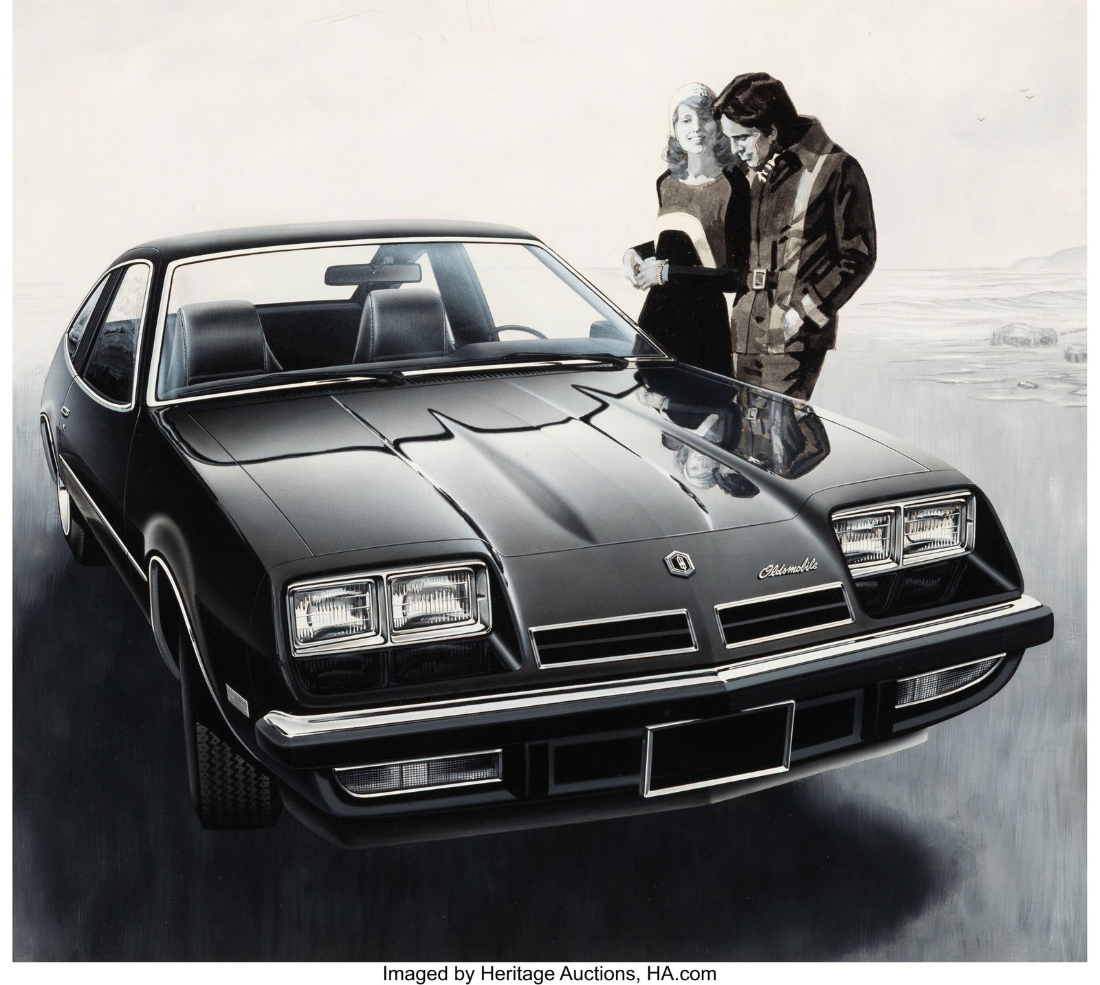 American Artist (20th Century) Oldsmobile Starfi (1 of 2)