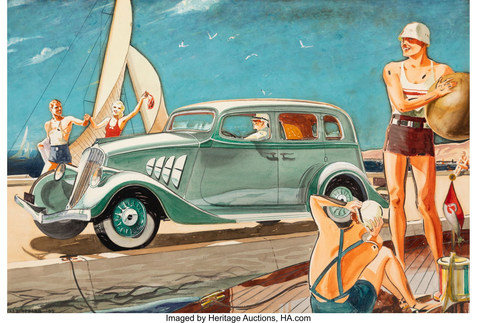 Walt Sprink (American, 19th/20th Century) Willys (1 of 2)