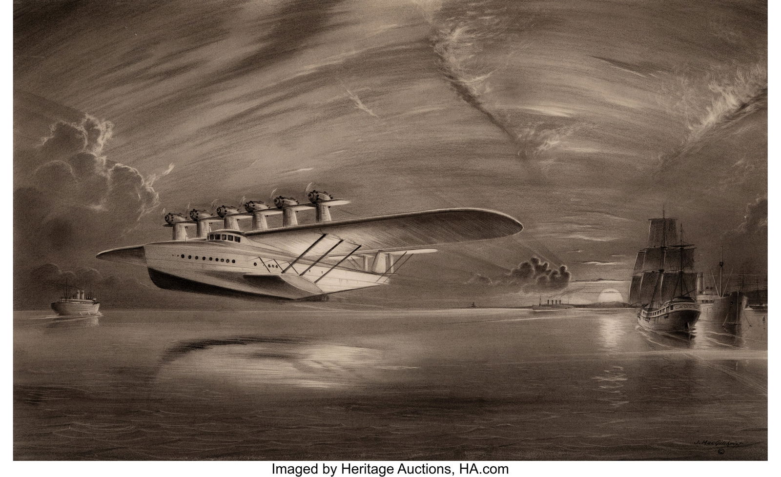 John MacGilchrist (British, 1893-1977) About to (1 of 2)