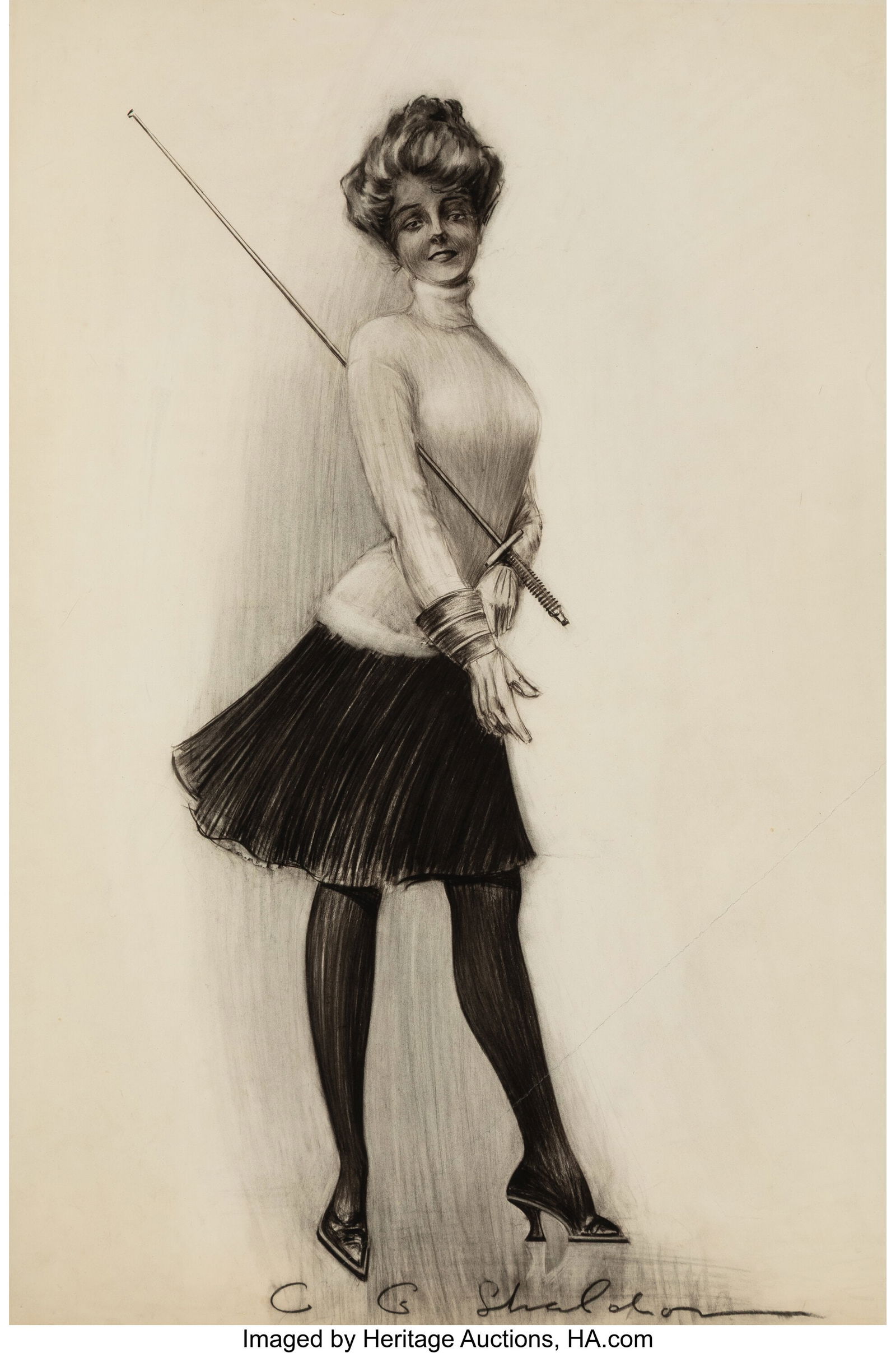 Charles Gates Sheldon (American, 1889-1960) Fenc (1 of 2)