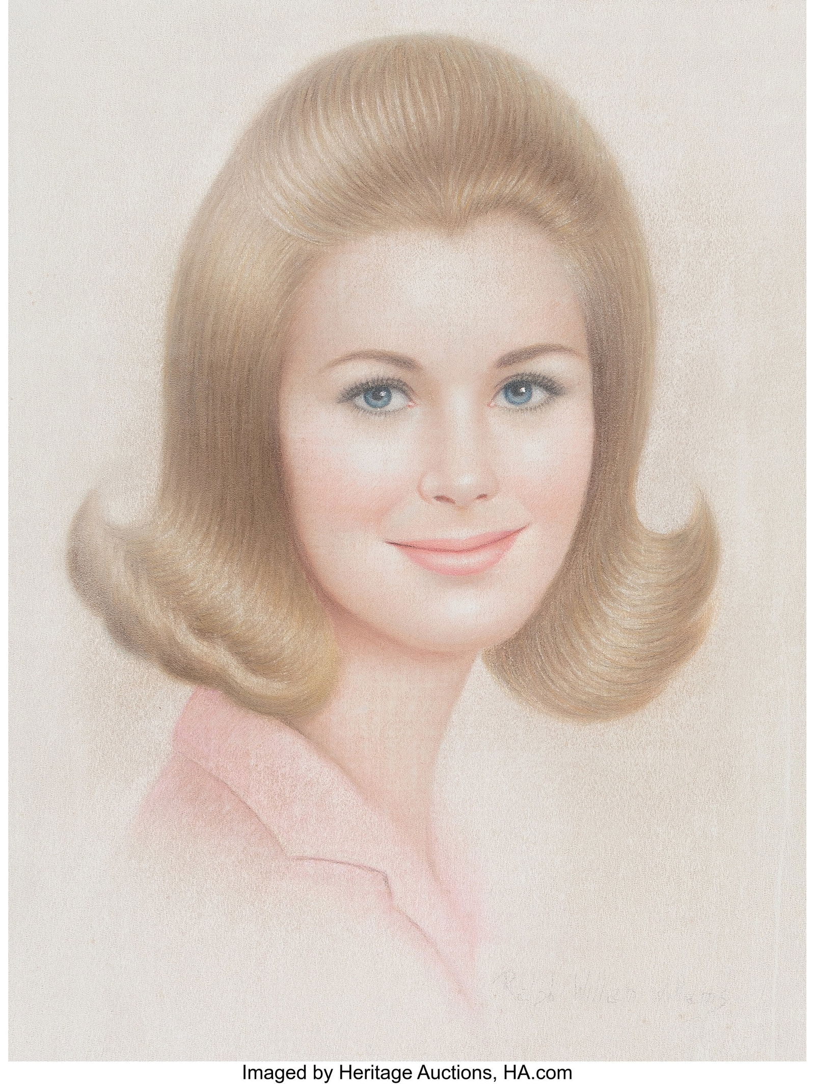 Ralph William Williams (American, 1908-1976) Bre: Ralph William Williams (American, 1908-1976) Breck advertisement Pastel on paper laid on panel 25 x 19 inches (63.5 x 48.3 cm) Signed lower right: Ralph W