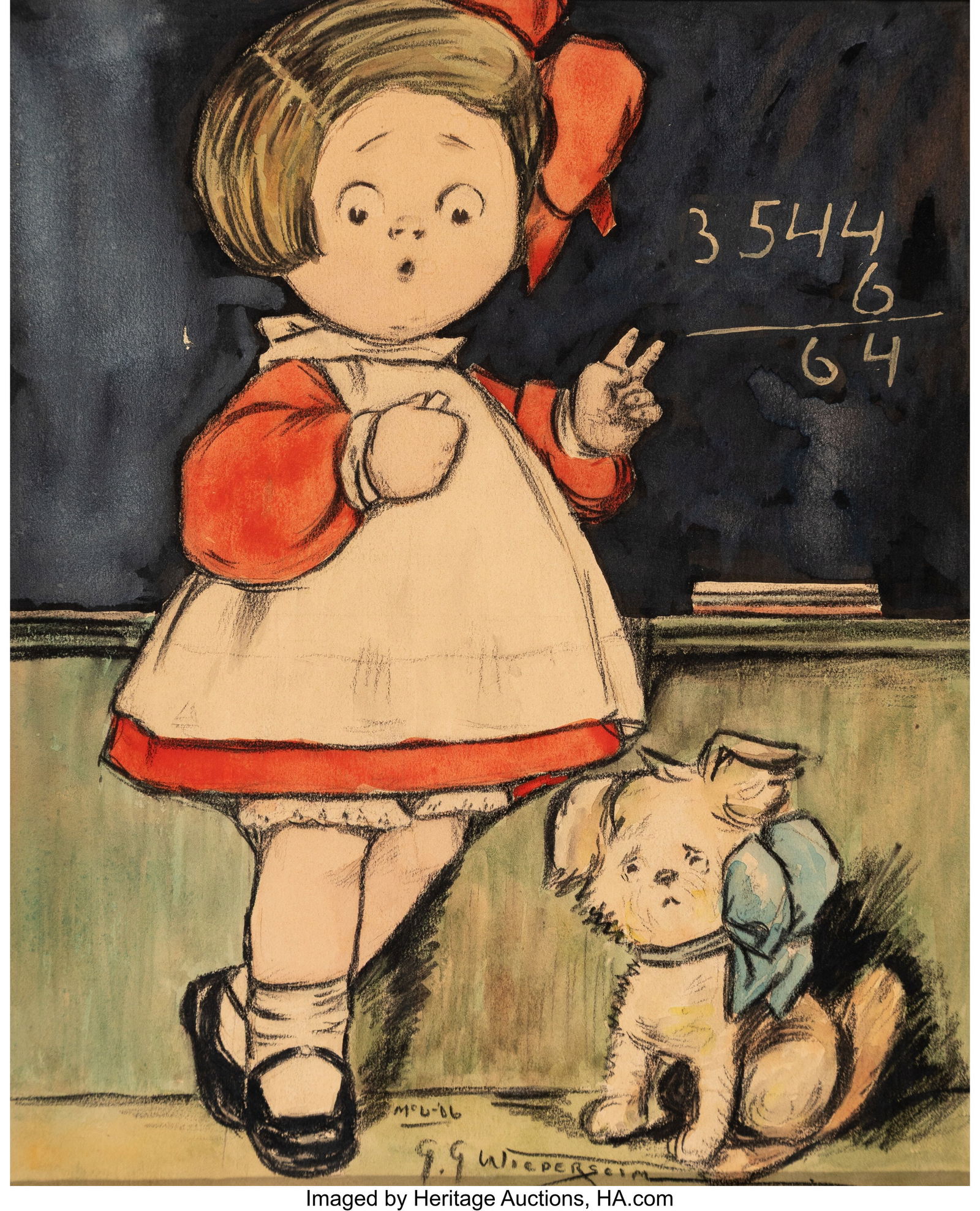 Grace Gebbie Wiederseim Drayton (American, 1877-: Grace Gebbie Wiederseim Drayton (American, 1877-1936) Campbell Soup Girl, 1906 Watercolor and conte crayon on board 11-1/2 x 9-1/4 inches (29.2 x 23.5