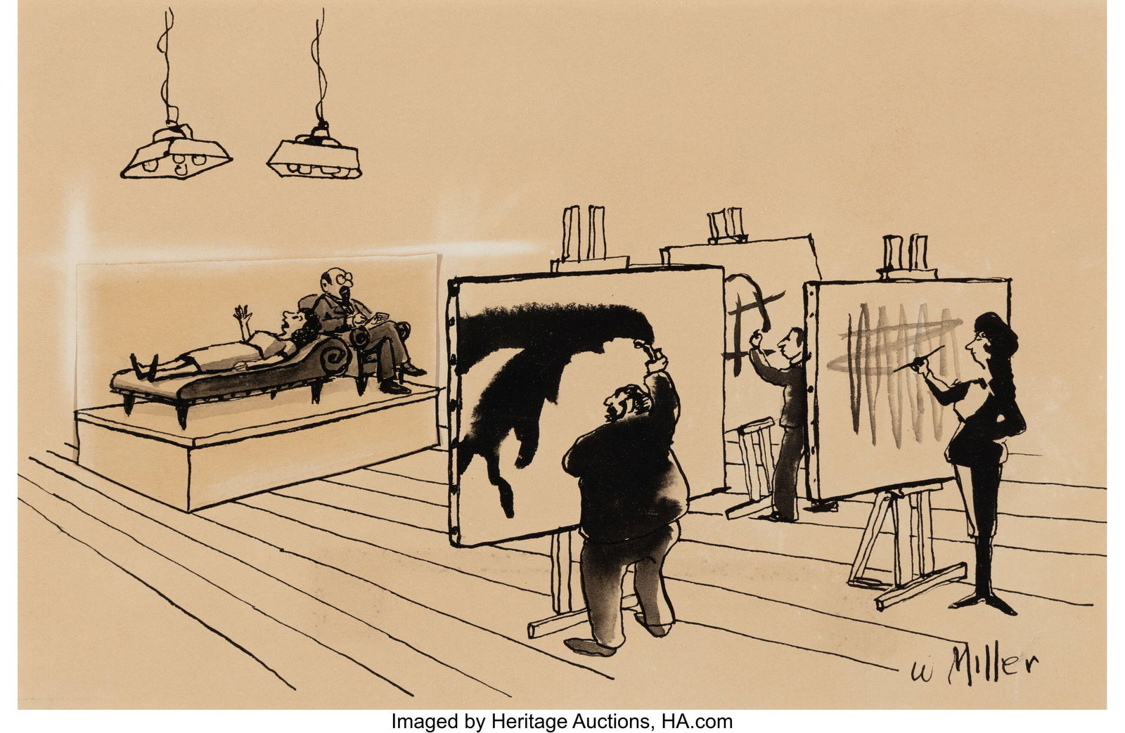 Warren Miller (American, b. 1936) Artist's Inter (1 of 2)