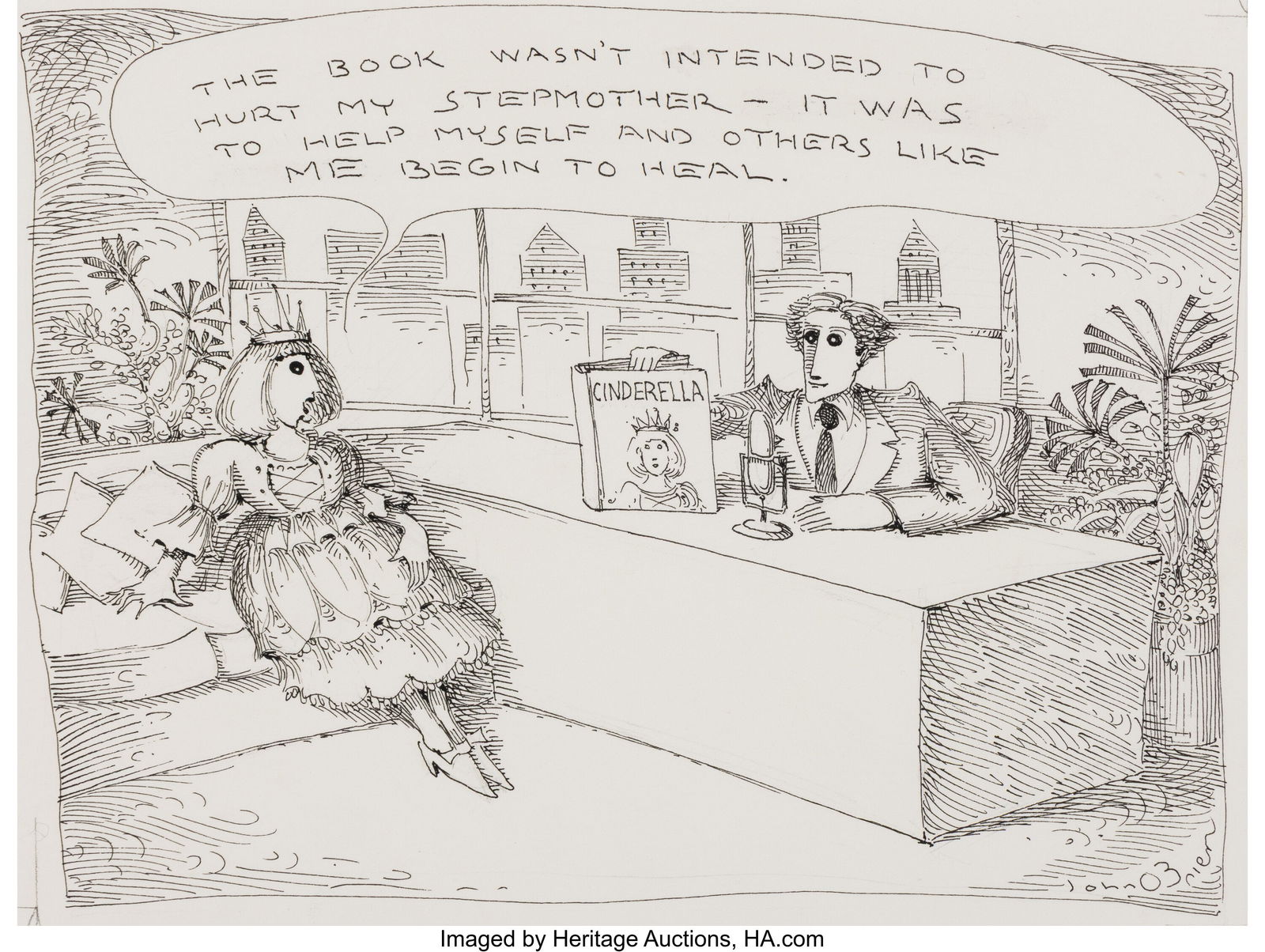 John O'Brien (American, b. 1953) Wicked Stepmoth: John O'Brien (American, b. 1953) Wicked Stepmother, New Yorker cartoon, November 18, 1991 Ink on paper 8 x 10-1/2 inches (20.3 x 26.7 cm