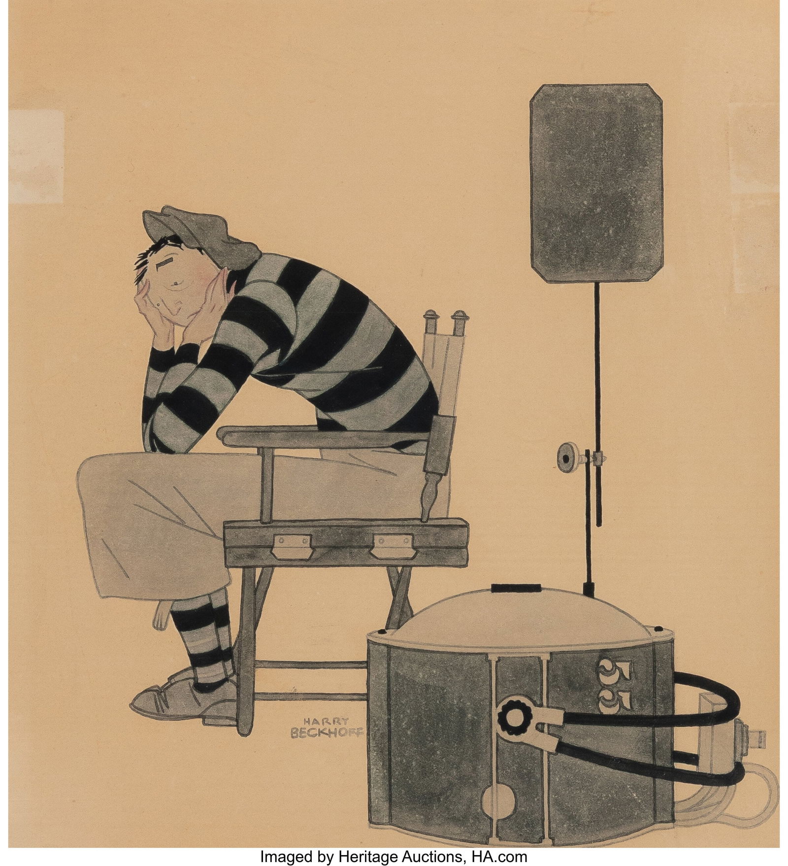 Harry Beckhoff (American, 1901-1979) Lefty Began: Harry Beckhoff (American, 1901-1979) Lefty Began to Realize..., magazine interior Watercolor on board 12-3/4 x 11-1/2 inches (32.4 x 29&p