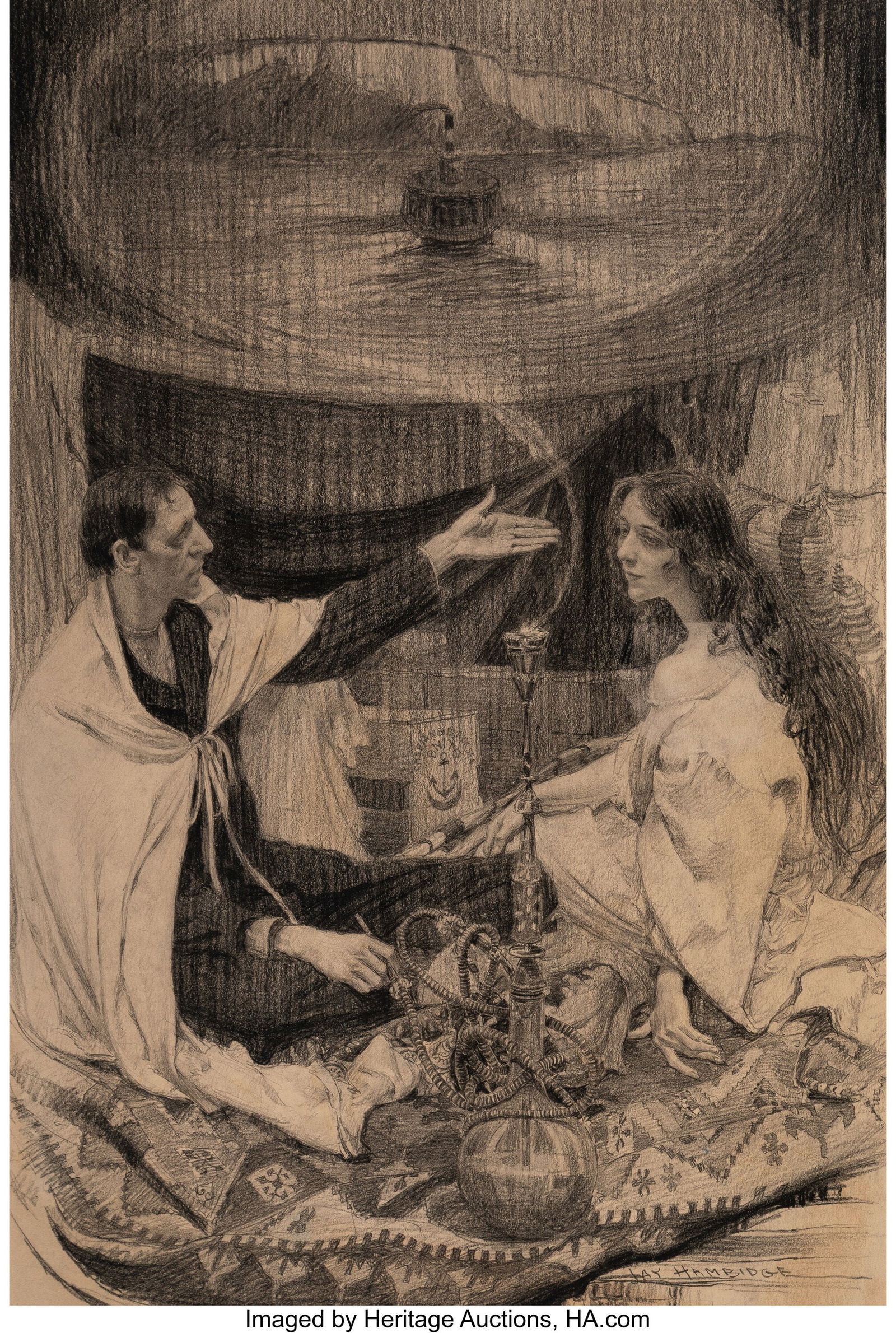 Jay Hambidge (Canadian/American, 1867-1924) The: Jay Hambidge (Canadian/American, 1867-1924) The Camel of Jesus: A Christmas Story of the Egyptian Colony in New York, The Century magazine interior, December 1904