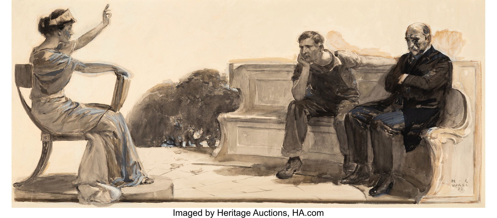 Hermann Wall (American, 1875-1915) Three Years o (1 of 3)