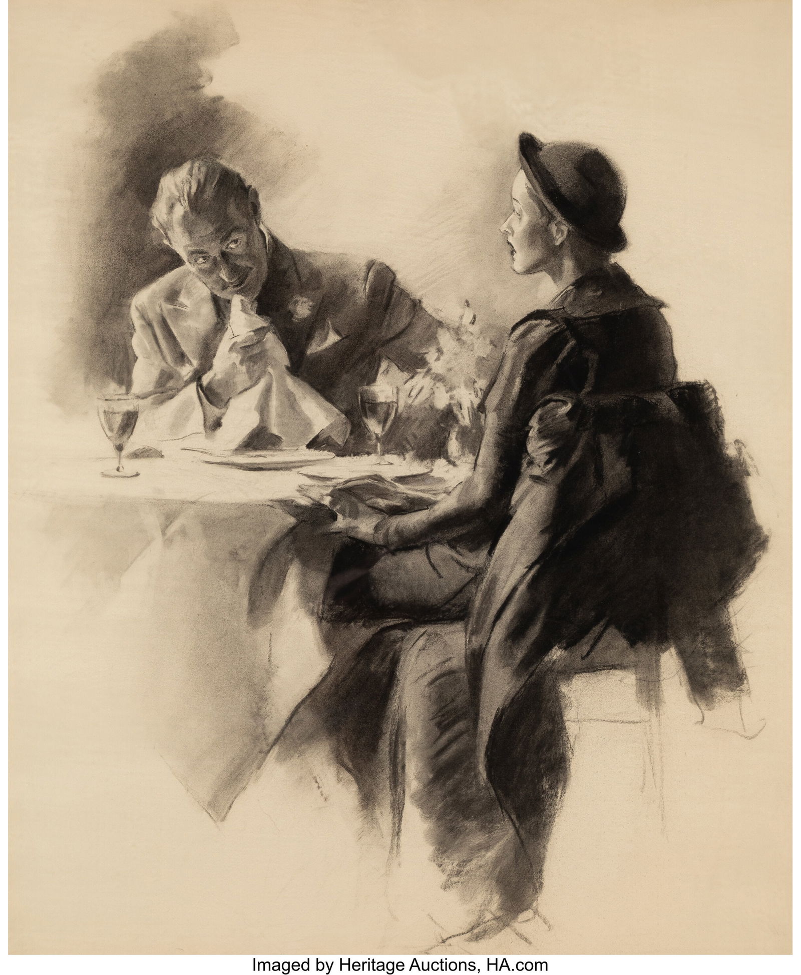 John Henry Crossman (American, 1897-1970) A Dinn (1 of 2)