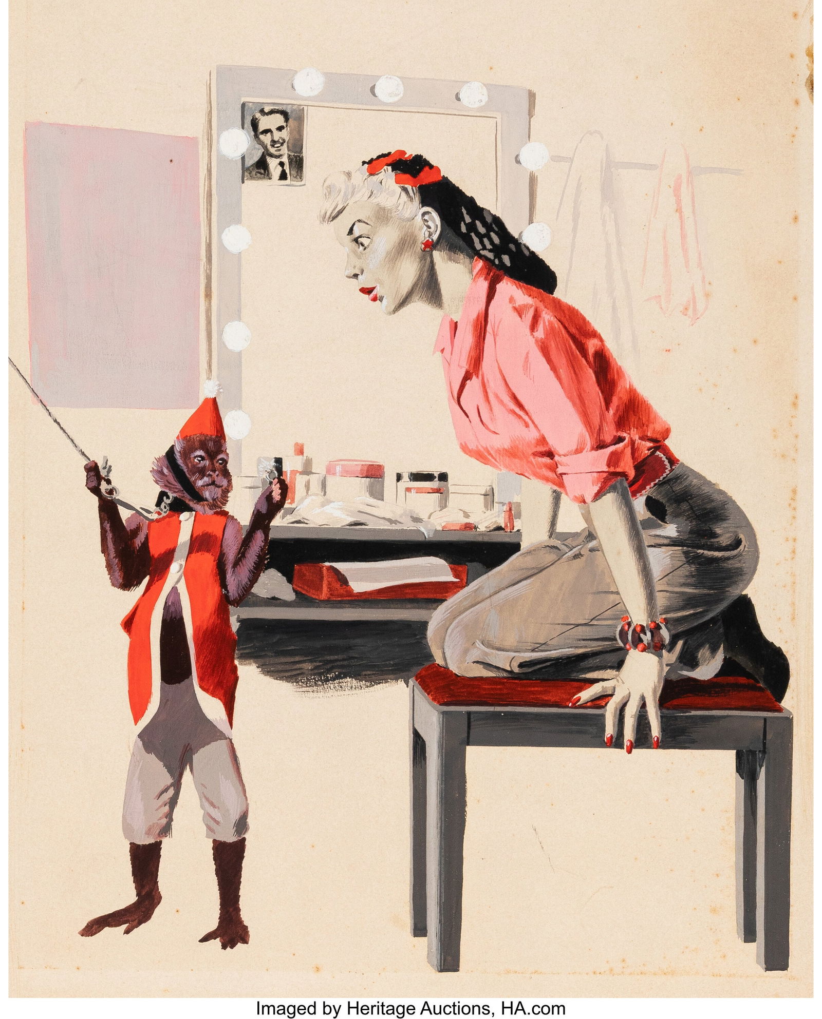 American Artist (20th Century) The Trick, Tab ma (1 of 3)