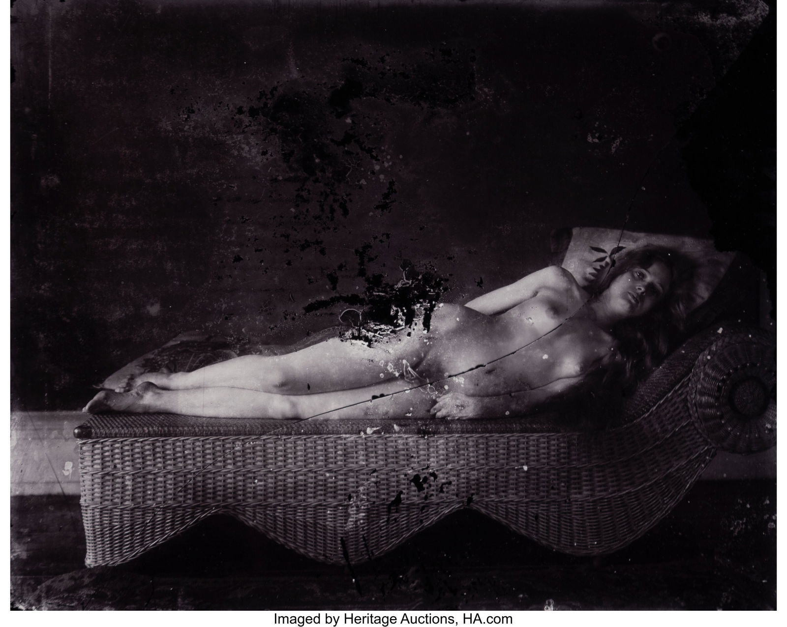 E.J. Bellocq (American, 1873-1940) Nude on a Wic: E.J. Bellocq (American, 1873-1940) Nude on a Wicker Chaise, 1911-1913 Gelatin silver print, printed later by Lee Friedlander 8 x 10 inches (20.3 x