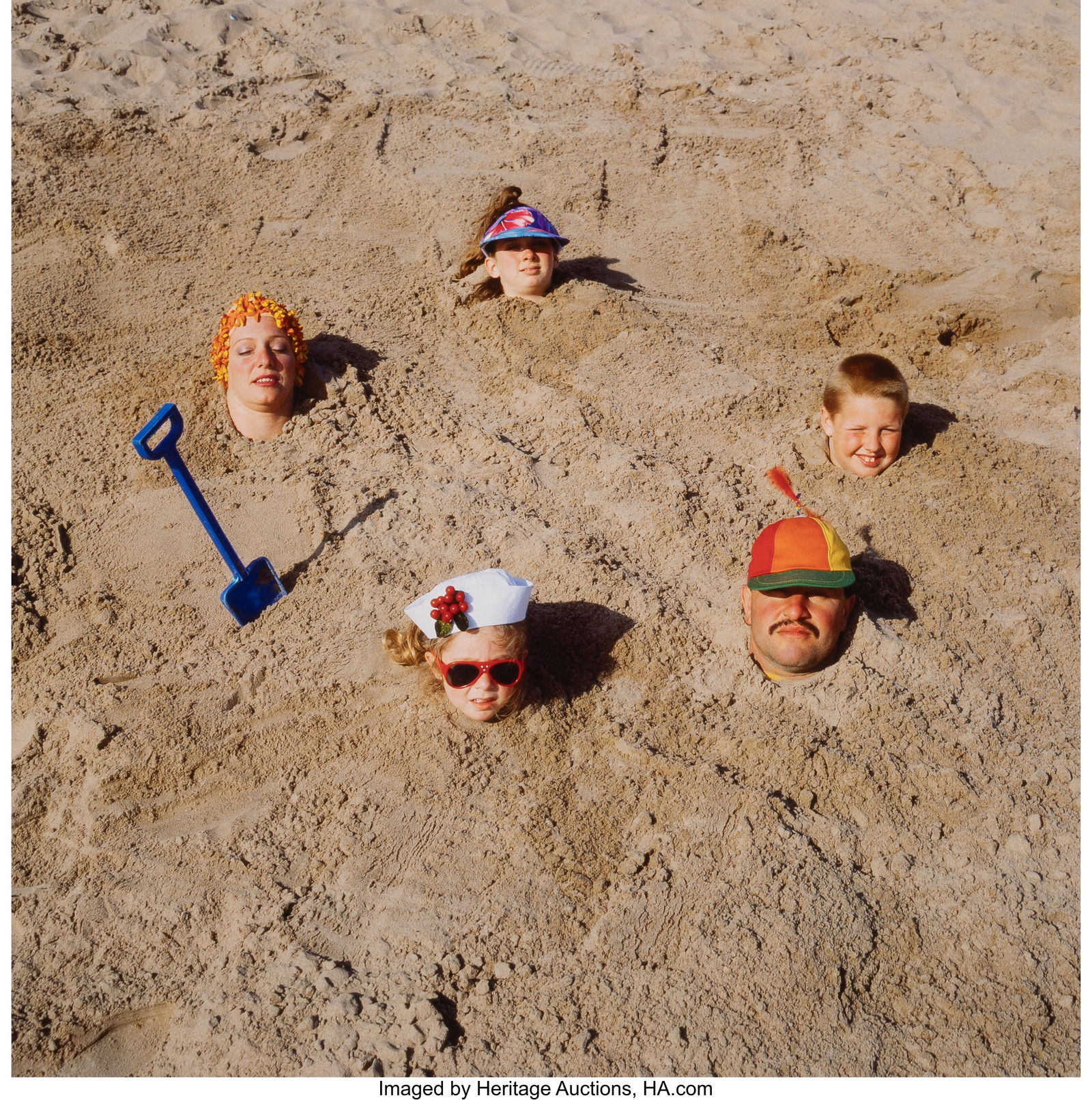 Neal Slavin (American, b. 1941) Heads in the San (1 of 3)