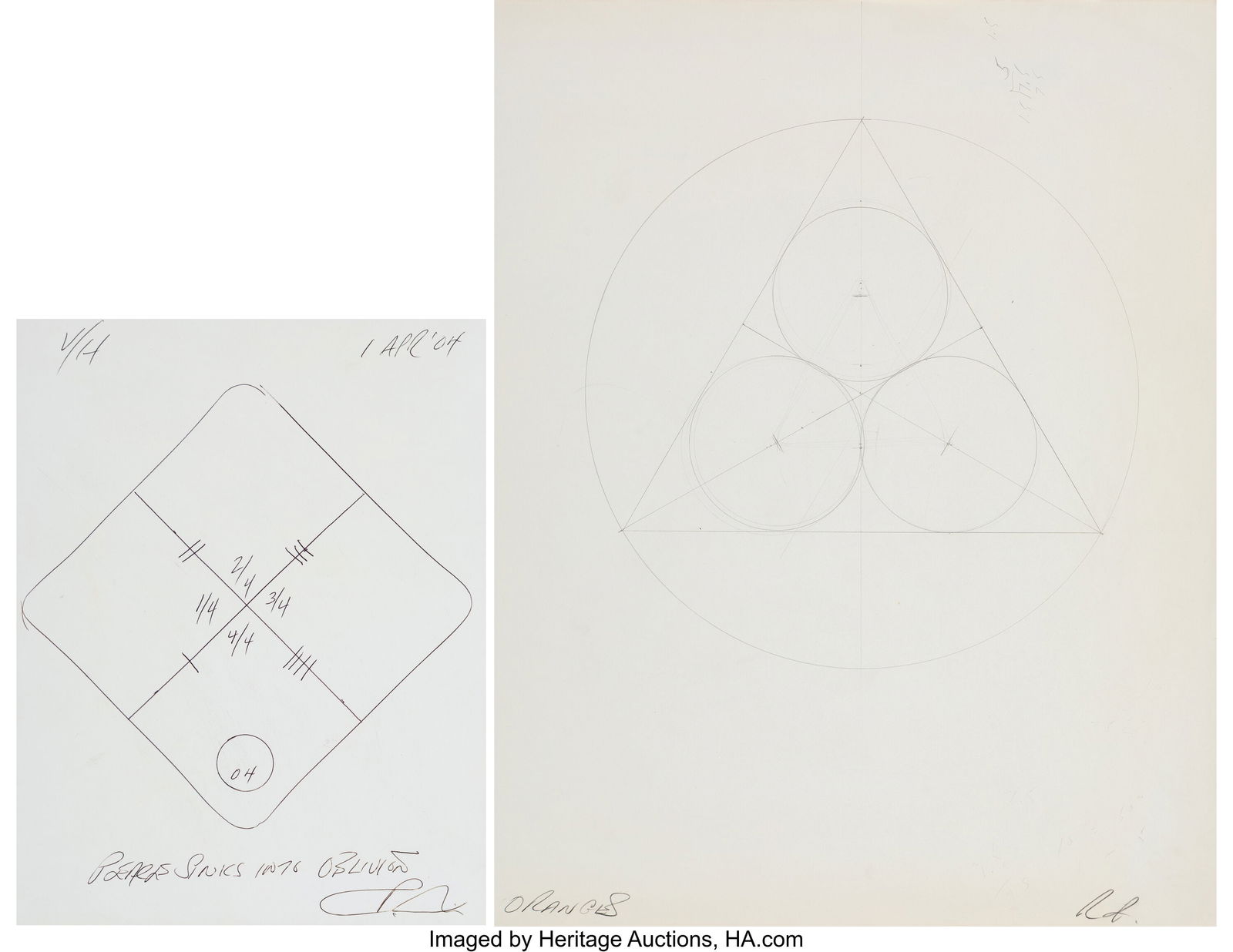 Robert Indiana (1928-2018) Peace Sinks into Obli (1 of 4)