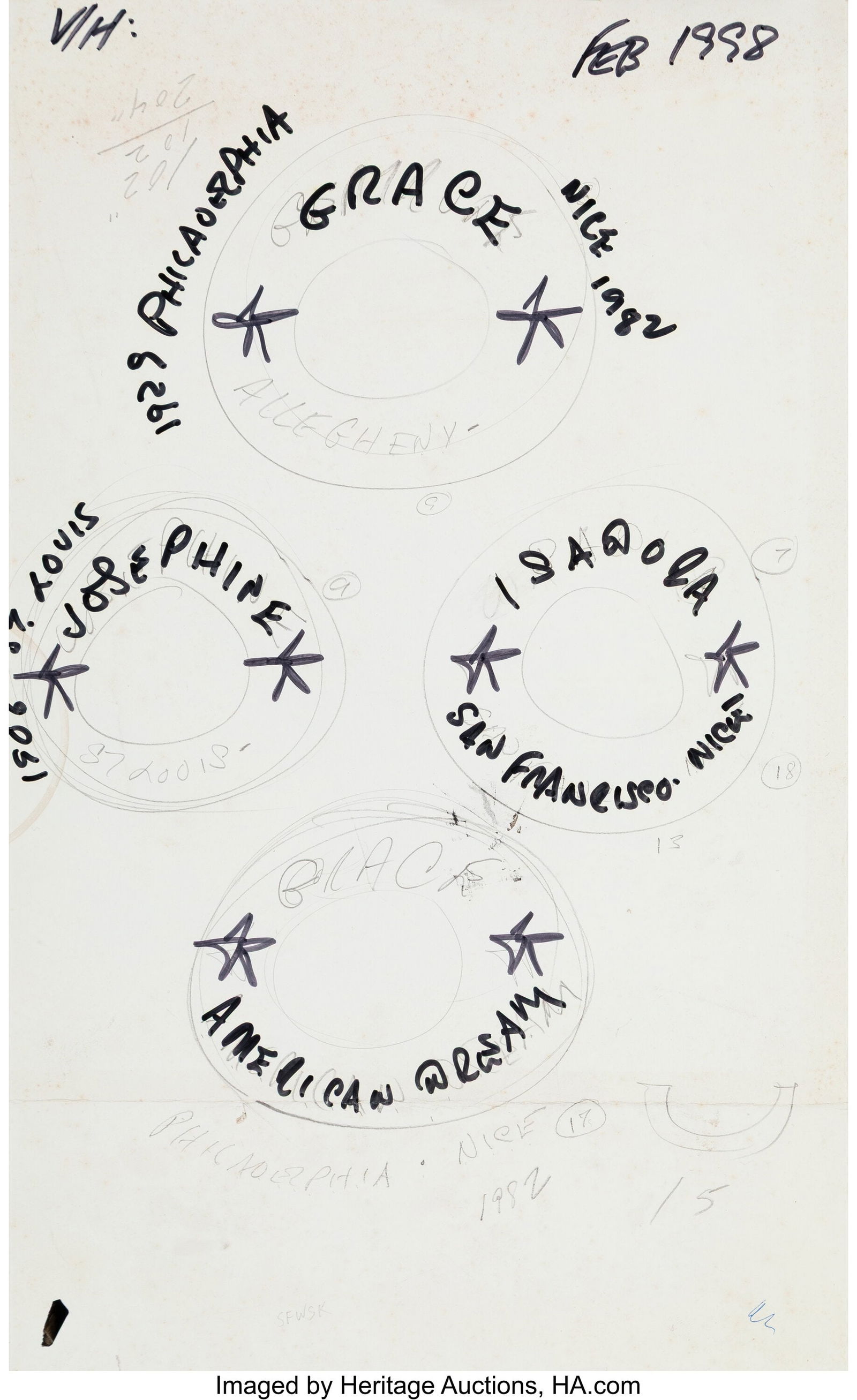 Robert Indiana (1928-2018) American Dream (study (1 of 3)
