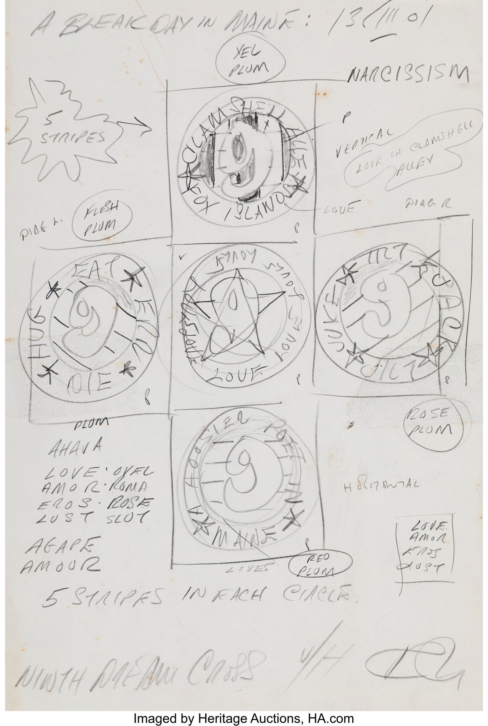 Robert Indiana (1928-2018) A Breakday in Maine ( (1 of 3)