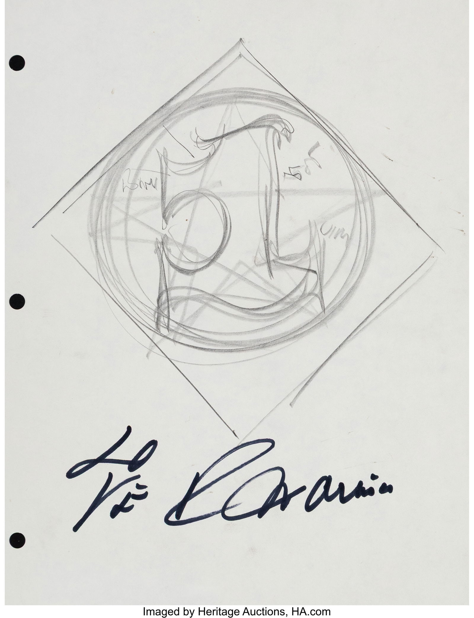 Robert Indiana (1928-2018) 1 (study) Pencil and (1 of 2)