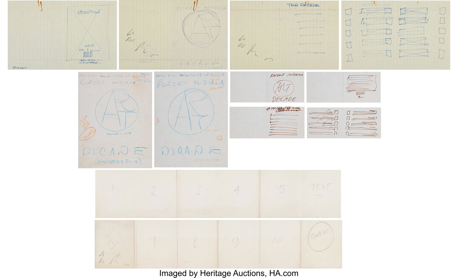 Robert Indiana (1928-2018) Art Decade (studies) (1 of 10)