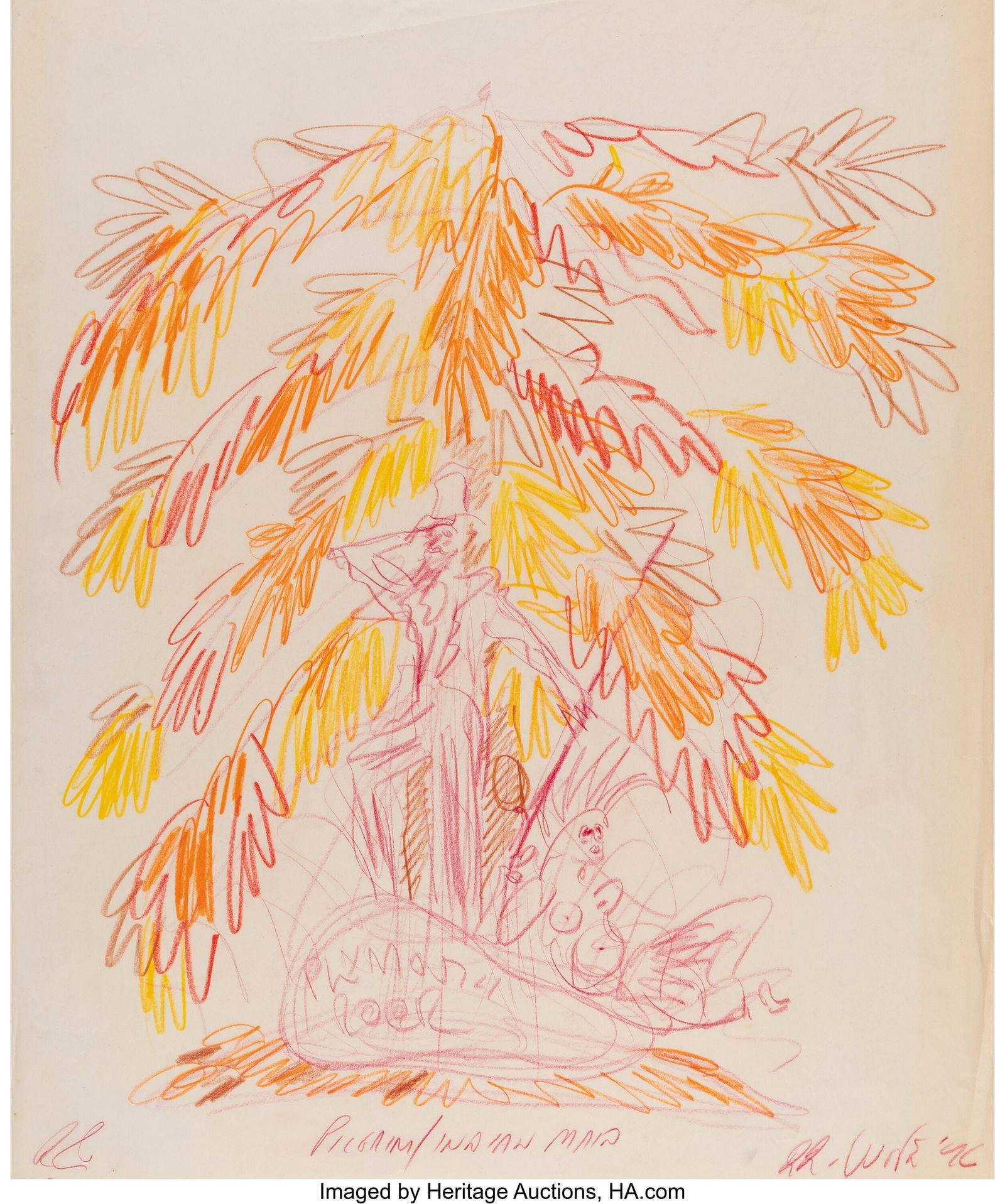 Robert Indiana (1928-2018) Pilgrim/Indian Maid (: Robert Indiana (1928-2018) Pilgrim/Indian Maid (Study) Pencil on paper 25 x 21 inches (63.5 x 53.3 cm) (sheet) Signed, titled, dat