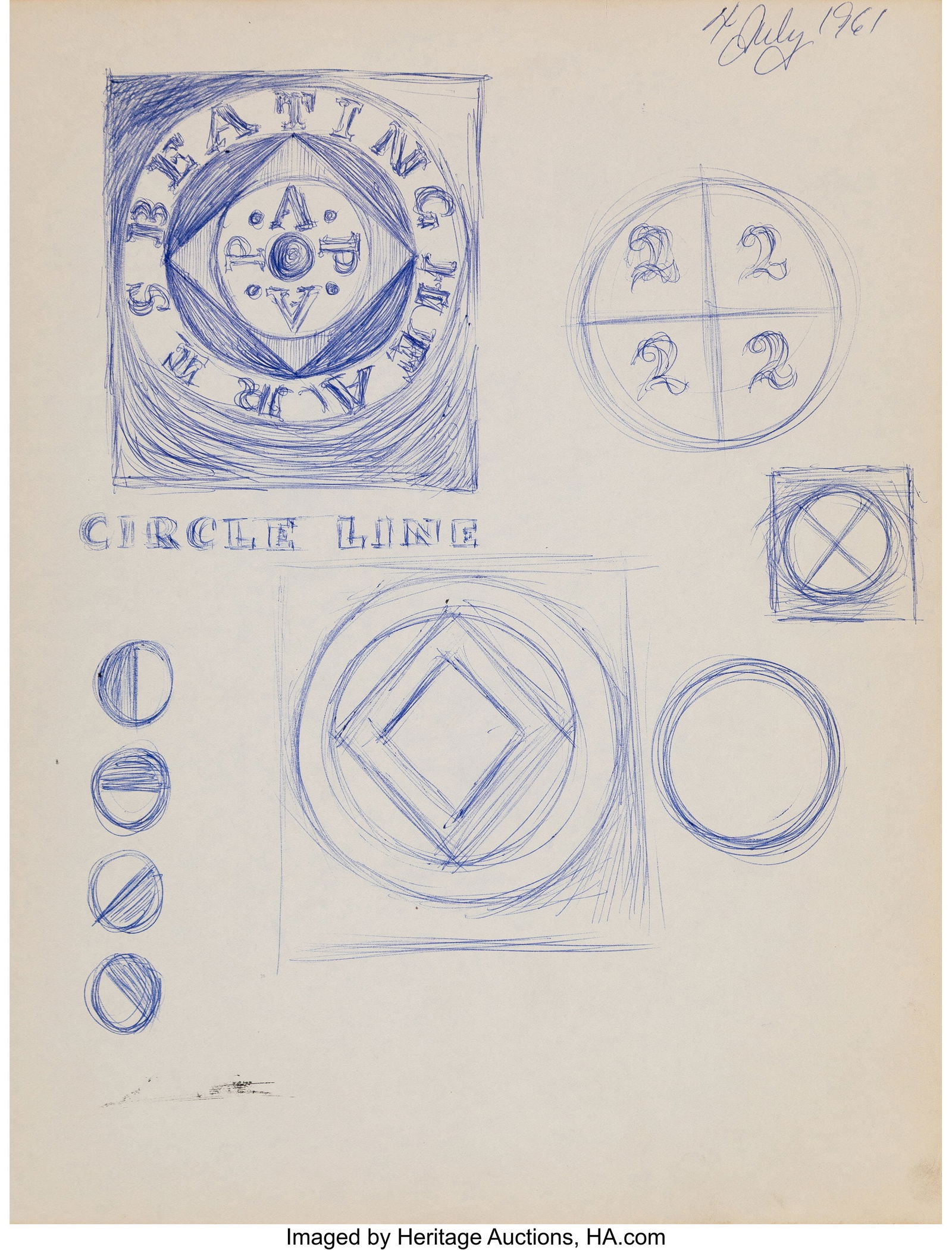 Robert Indiana (1928-2018) Hearts Beating (study (1 of 3)