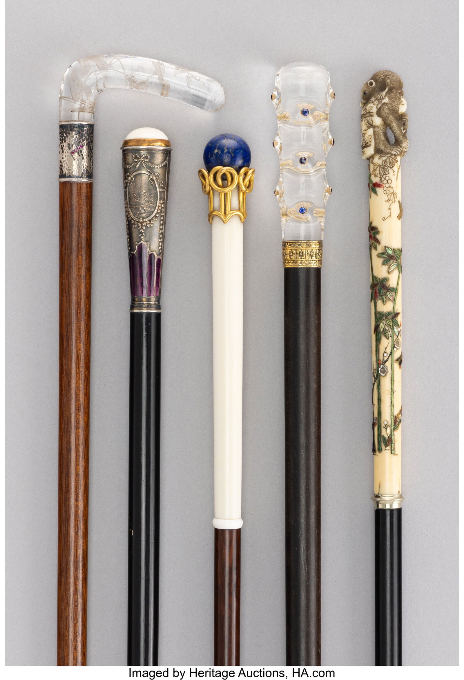 Five Rock Crystal, Glass-Set, Mother-of-Pearl, G (1 of 4)