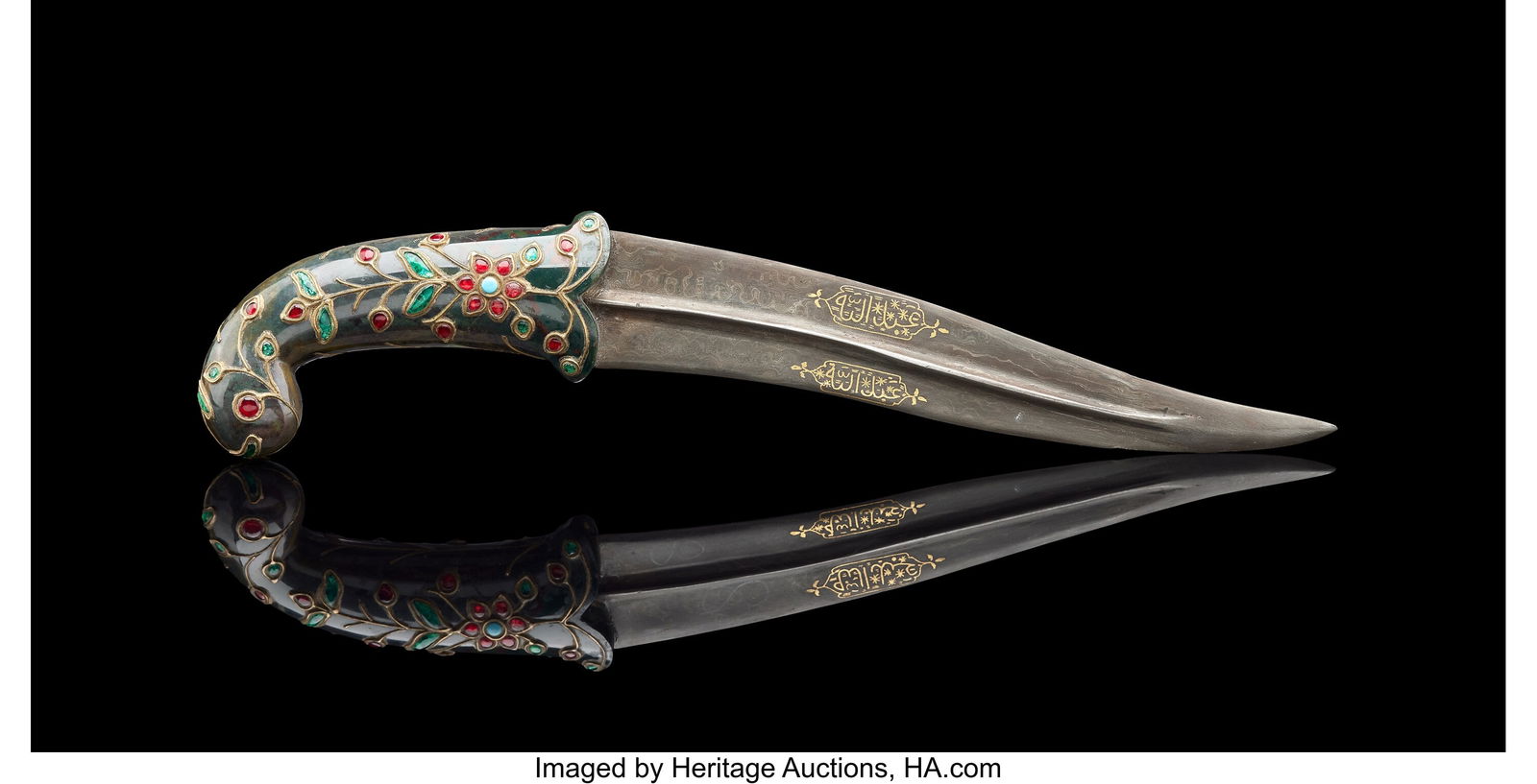 Enamel & Hardstone Knife India Crafted in the (1 of 2)