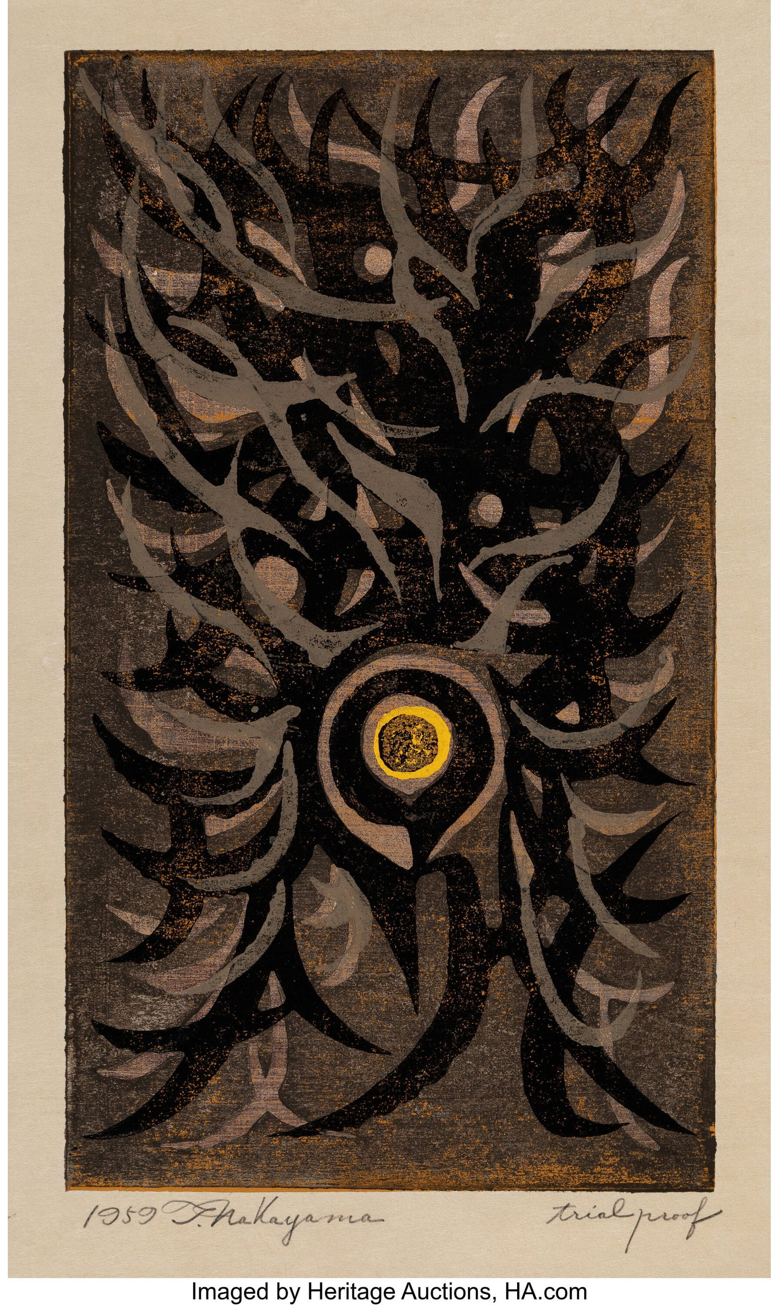 Tadashi Nakayama (Japanese, 1927-2014) Alighting (1 of 3)