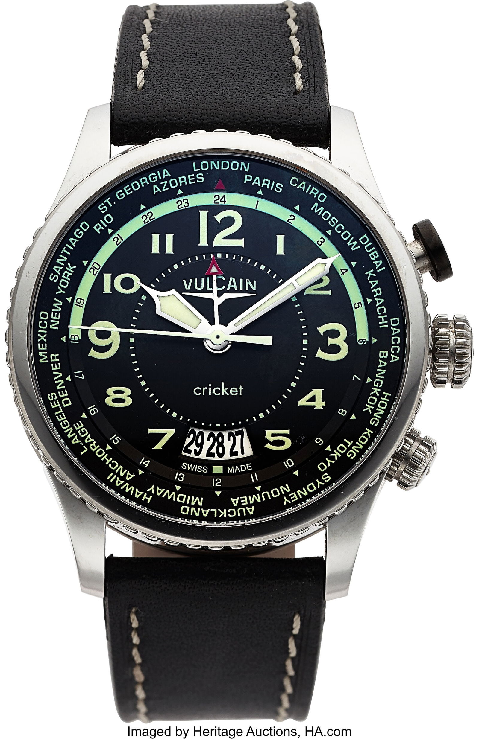Vulcain Cricket Wrist Alarm Watch, Ref. 110X63 w (1 of 4)