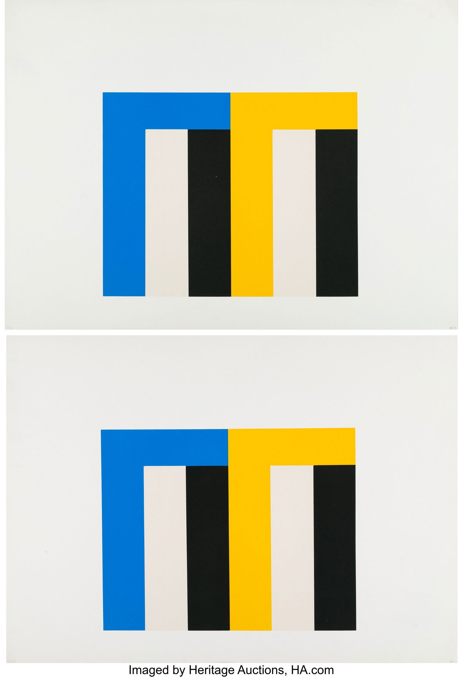 Carolus Enckell (1945-2017) Two Untitled Works, (1 of 4)