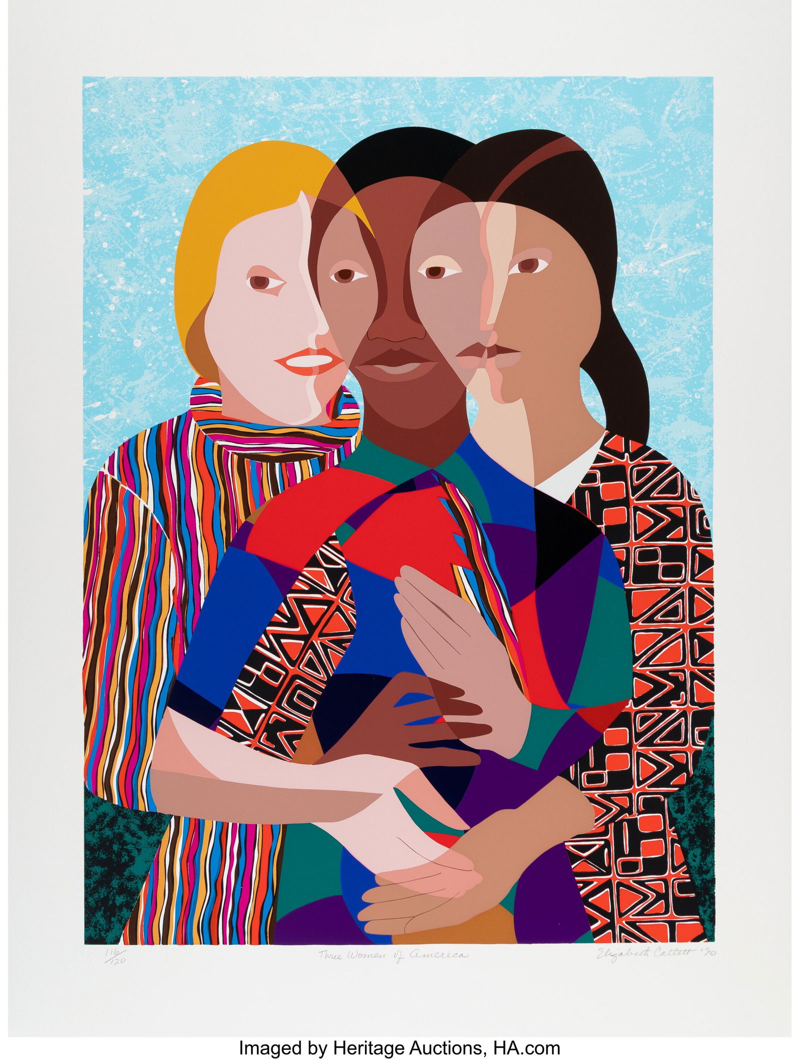 Elizabeth Catlett (1915-2012) Three Women in Ame (1 of 1)