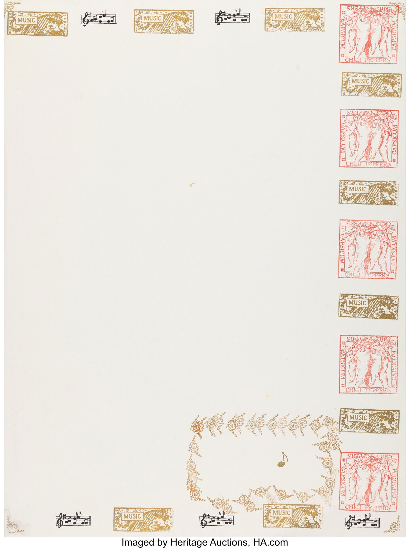 Michael Bramwell (b. 1953) Untitled Rubber stamp (1 of 2)