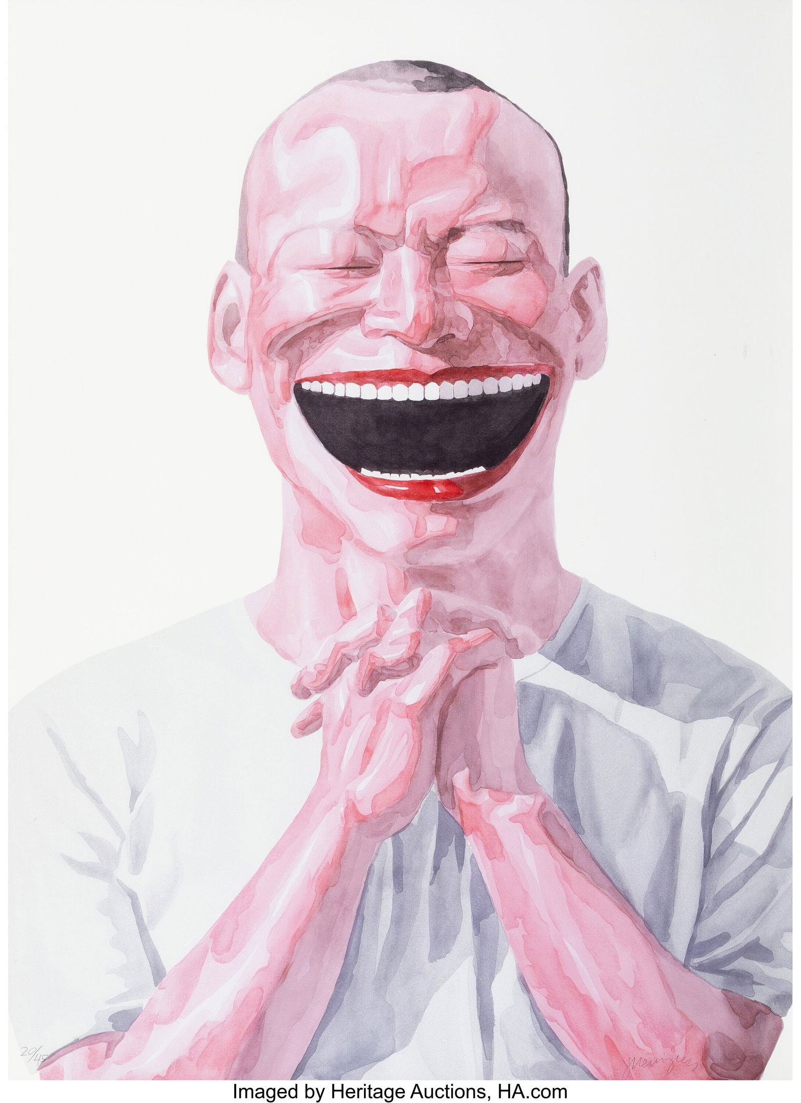 Yue Minjun (b. 1962) Untitled (Smile-ism No. 23) (1 of 2)
