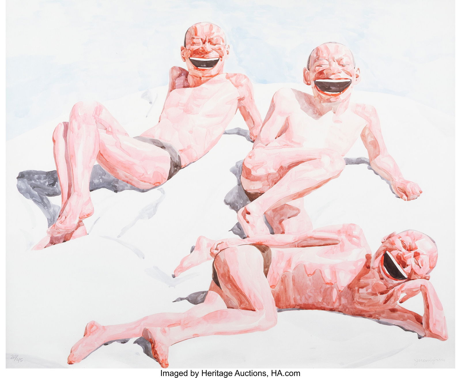 Yue Minjun (b. 1962) Untitled (Smile-ism No. 25) (1 of 2)