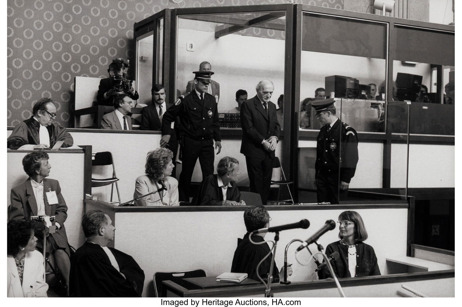 Marc Riboud (French, 1923-2016) Klaus Barbie dur: Marc Riboud (French, 1923-2016) Klaus Barbie during his trial in Lyon, 1987 Gelatin silver print 8 x 11-7/8 inches (20.3 x 30.2 cm) (image)
