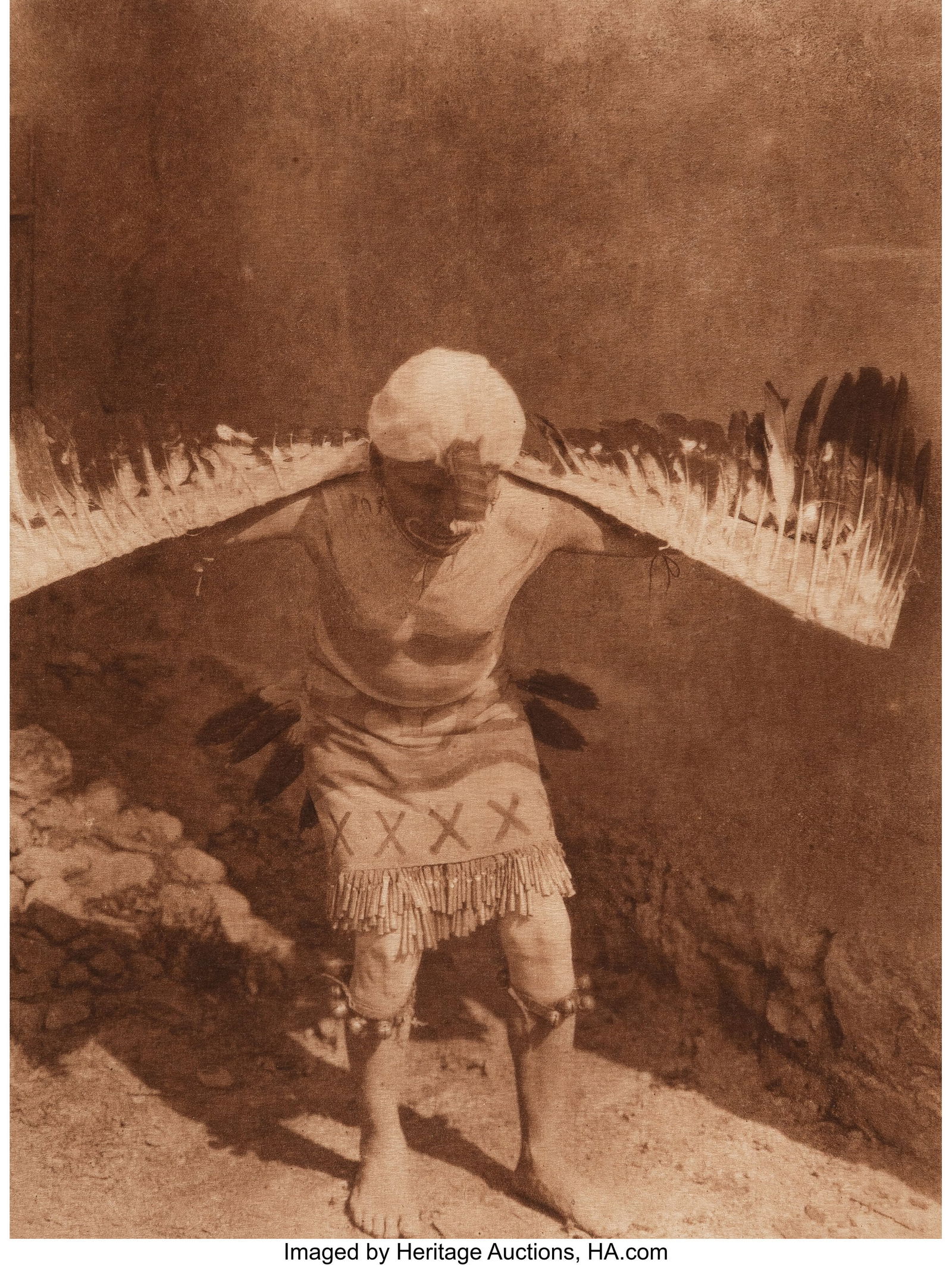 Edward Sheriff Curtis (American, 1868-1952) Eagl: Edward Sheriff Curtis (American, 1868-1952) Eagle Dancer, San Ildefonso, 1925 Photogravure on tissue 7-1/4 x 5-1/2 inches (18.4 x 14.0 cm) &